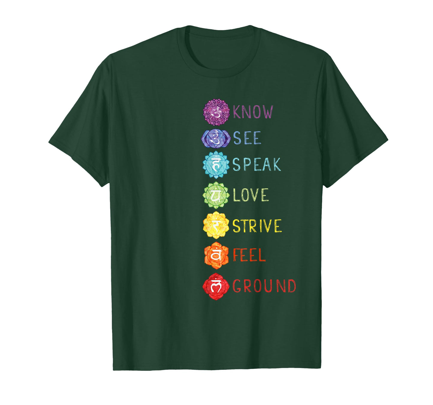7 Seven Chakras Yoga T Shirt T-Shirt