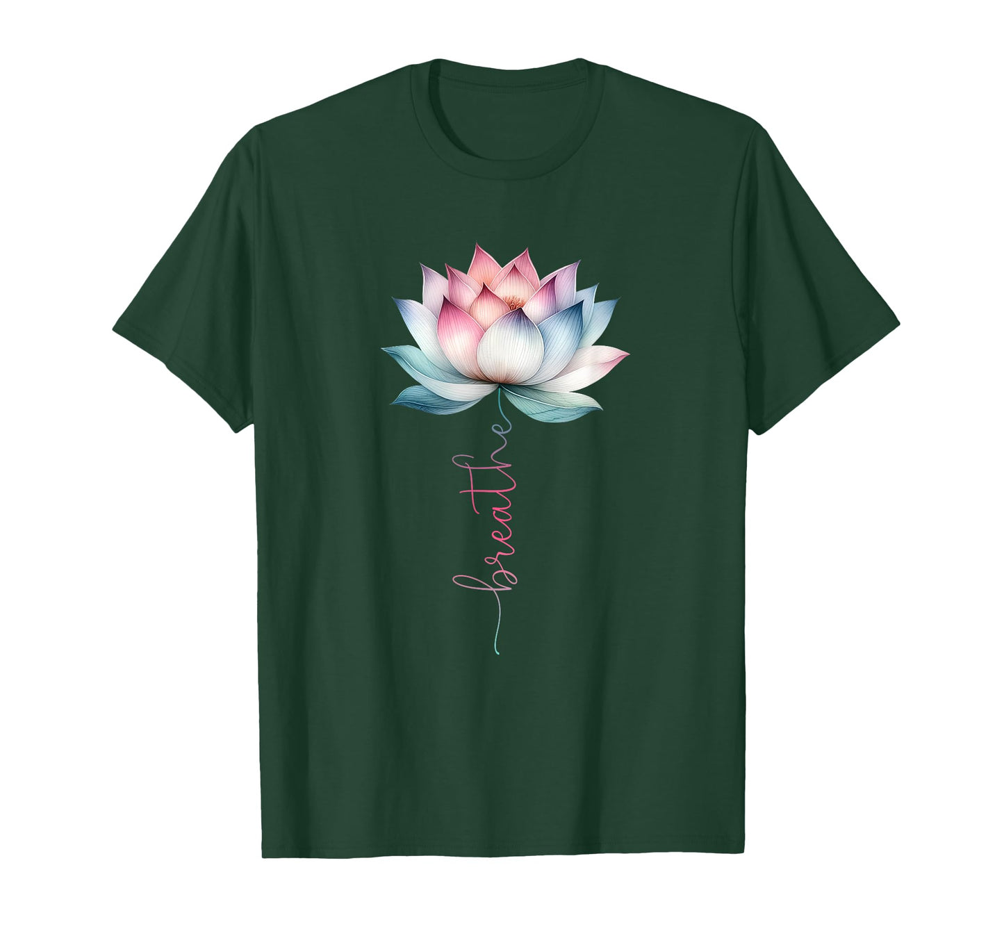 Lotus Flower Breathe Mystical Hippie Meditation Yoga Lover T-Shirt