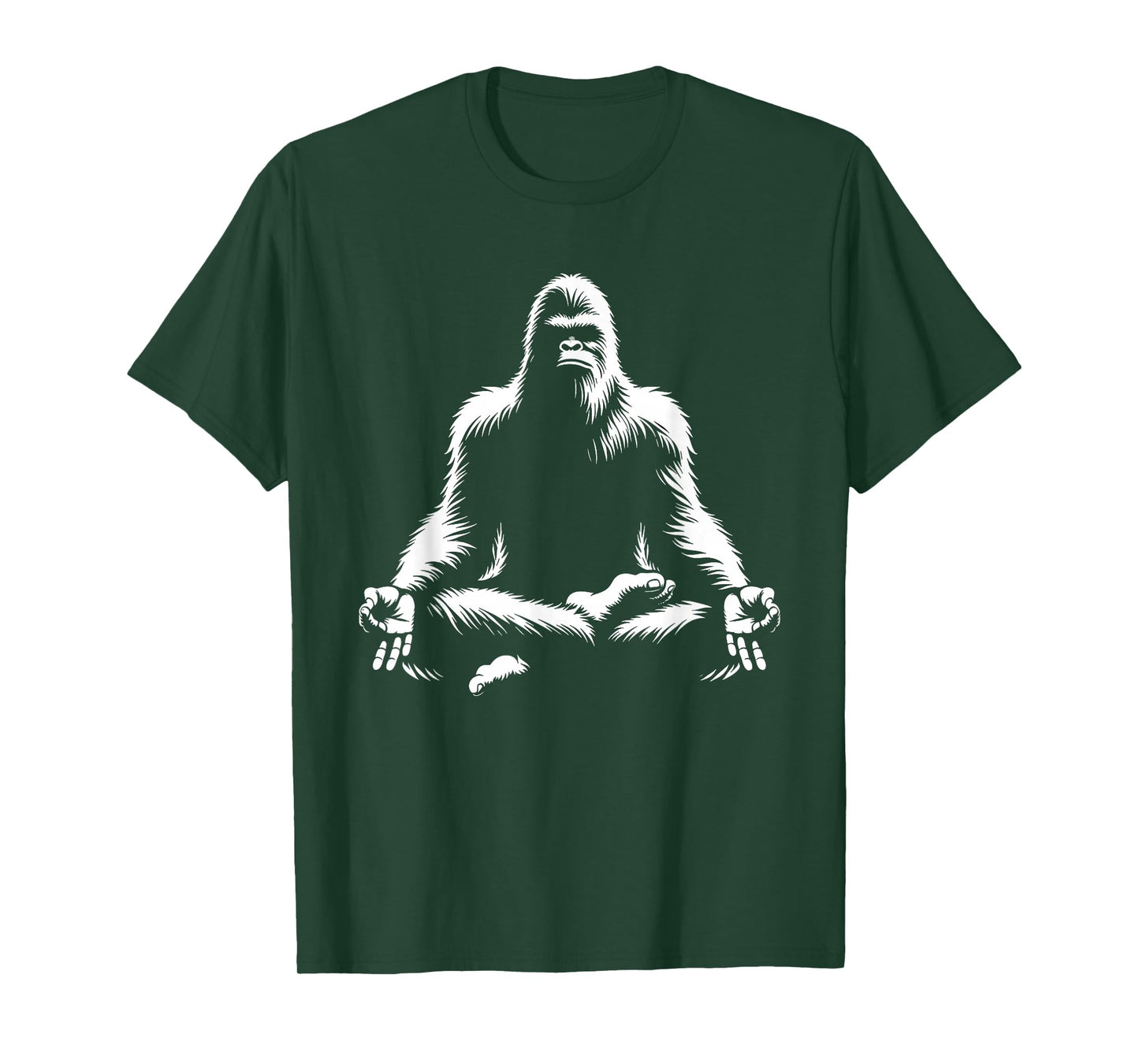 Bigfoot Yoga Pose Sasquatch Meditation T-Shirt
