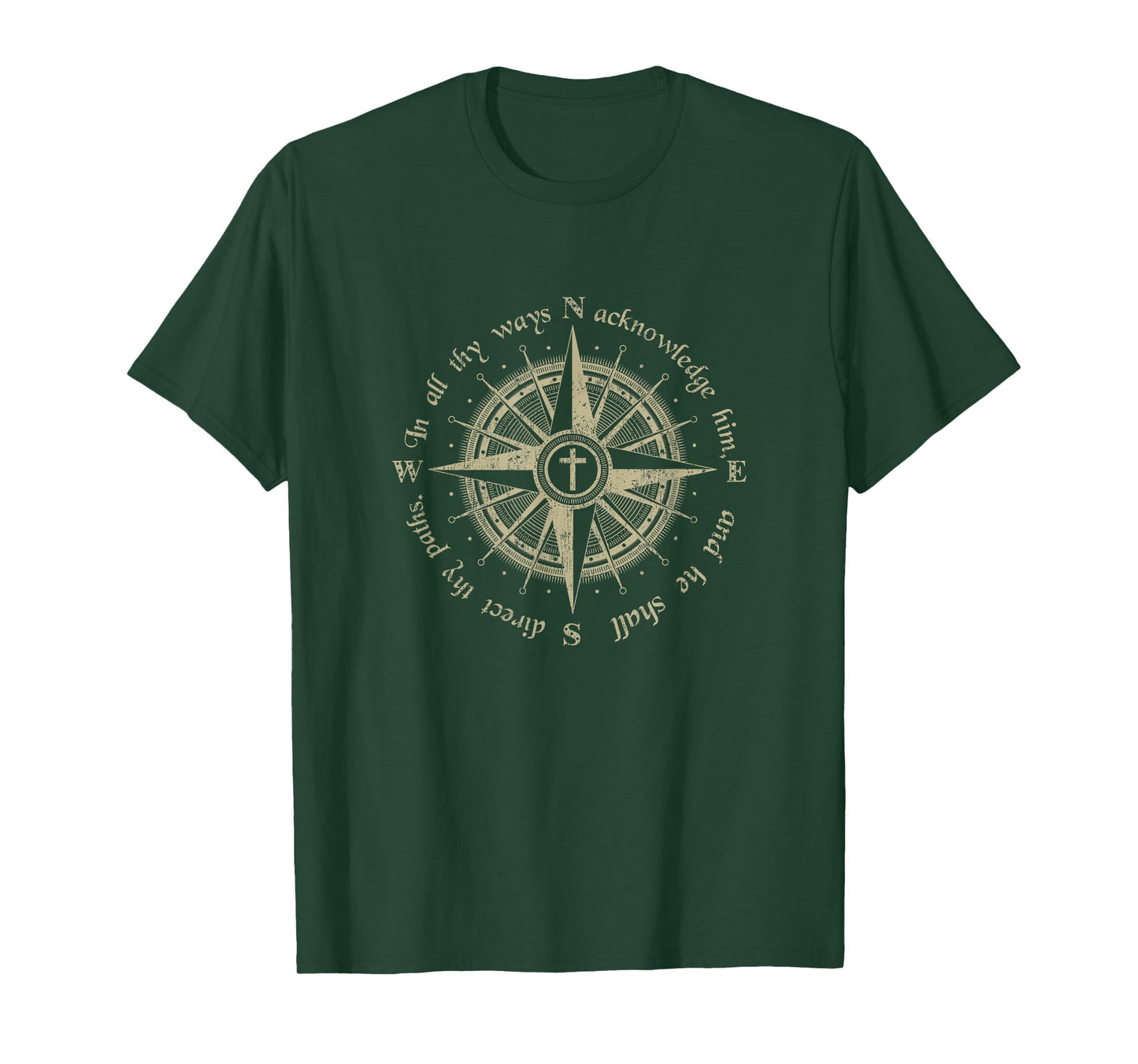 God Will Direct Your Path Compass Religion Christian T-Shirt T-Shirt