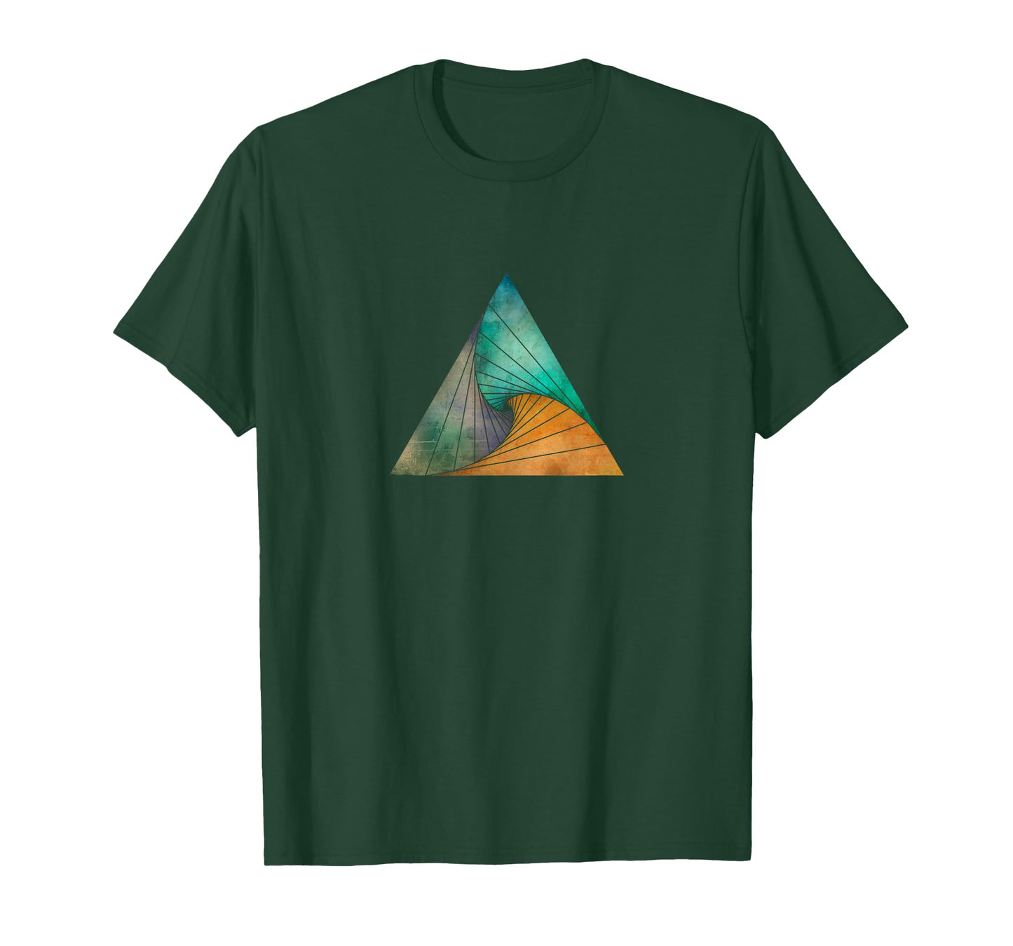 Geometric Swirling Triangle - Abstract Geometry T-Shirt