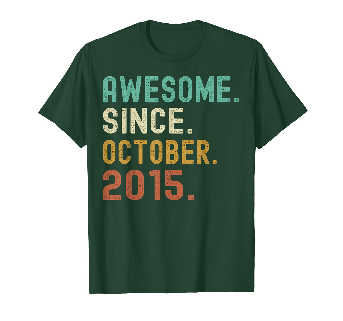 Retro Awesome Since October 2015 Birthday T-Shirt