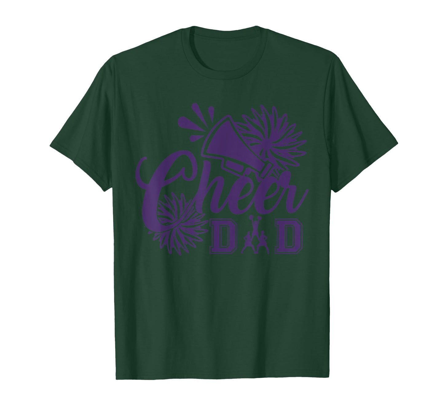 Purple Cheer Dad Tees For Men Women Vintage Cheerleader T-Shirt