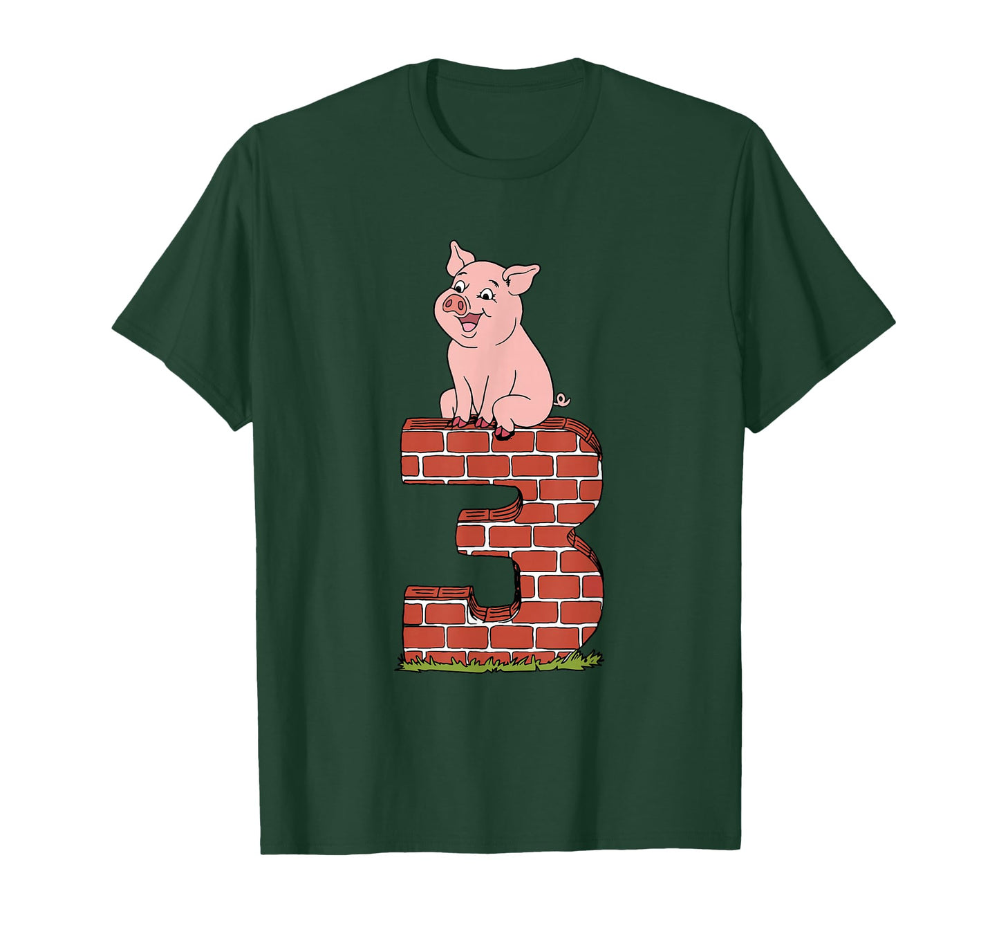Three Little Pigs Pig 3 Halloween Costume Kids Adults T-Shirt