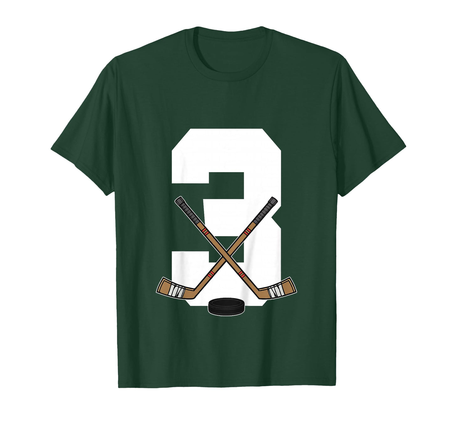 Kids Ice Hockey Kids Toddler Boys 3rd Birthday Ice Hockey T-Shirt