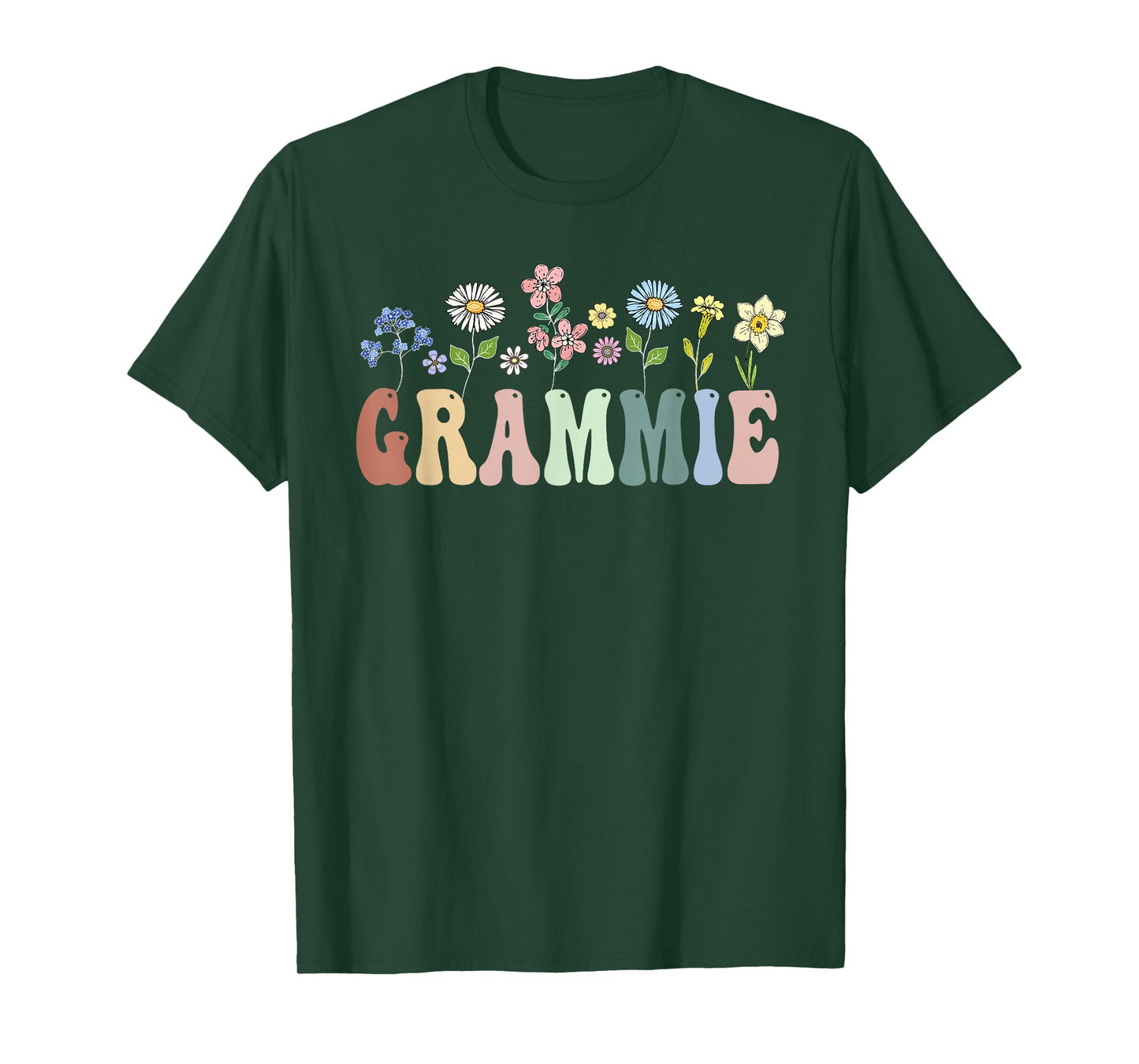 Grammie Gifts Women Wildflower Floral Design Grammie T-Shirt