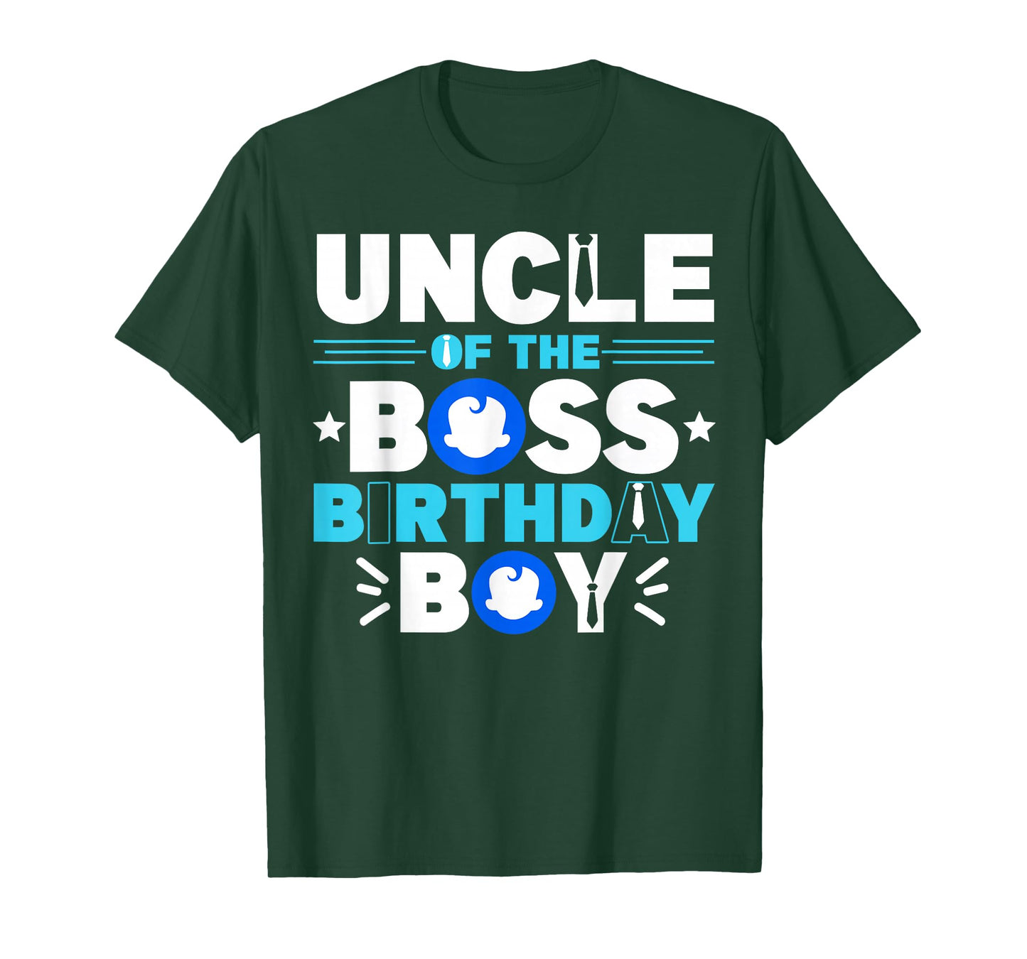 Uncle Of The Boss Birthday Boy Baby Decor Family Matching T-Shirt
