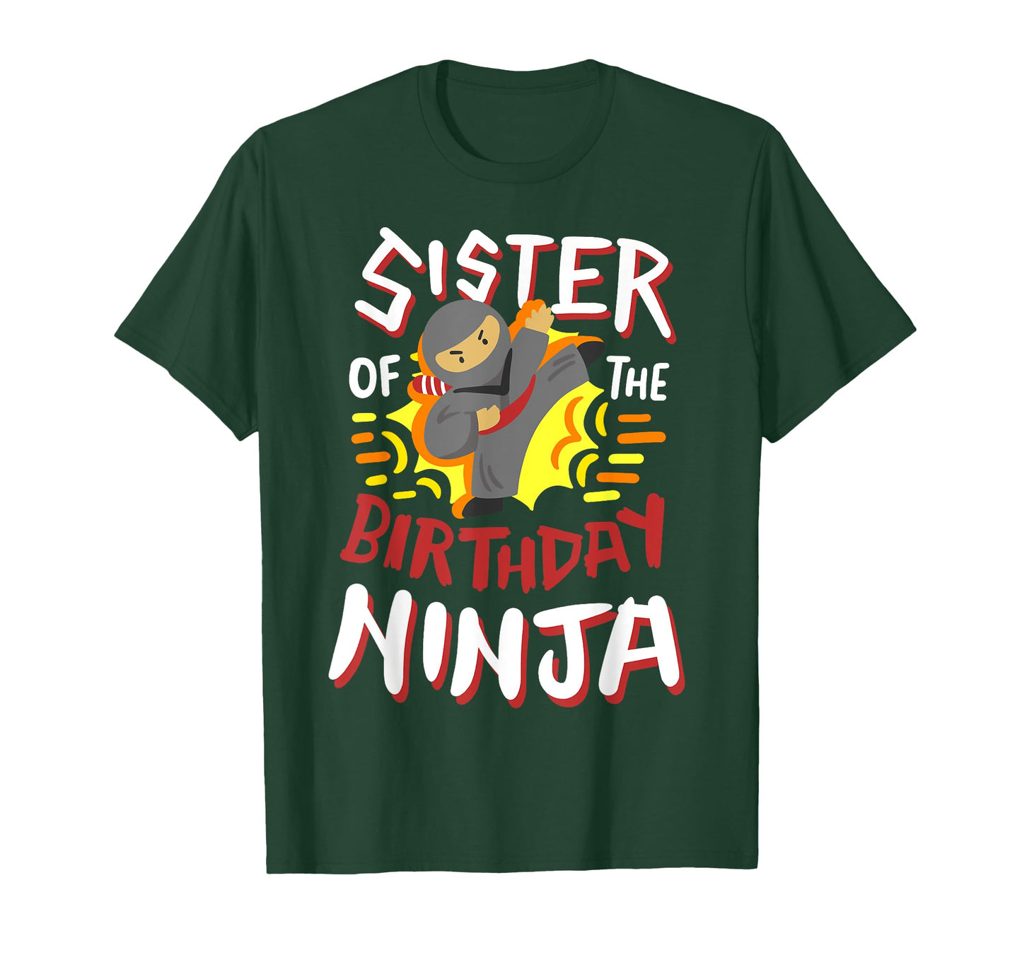 Sister Of The Birthday Ninja Karate Kids Bday Party Family T-Shirt