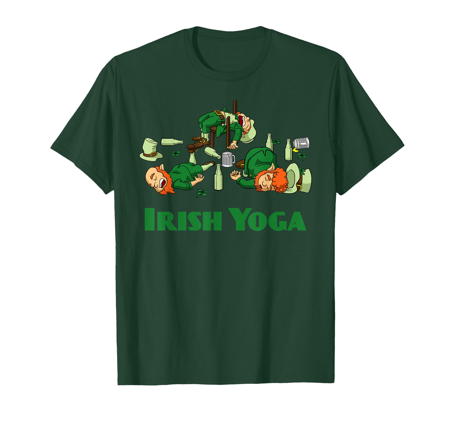Irish Yoga Funny St. Patrick's Day Party Leprechaun Matching T-Shirt
