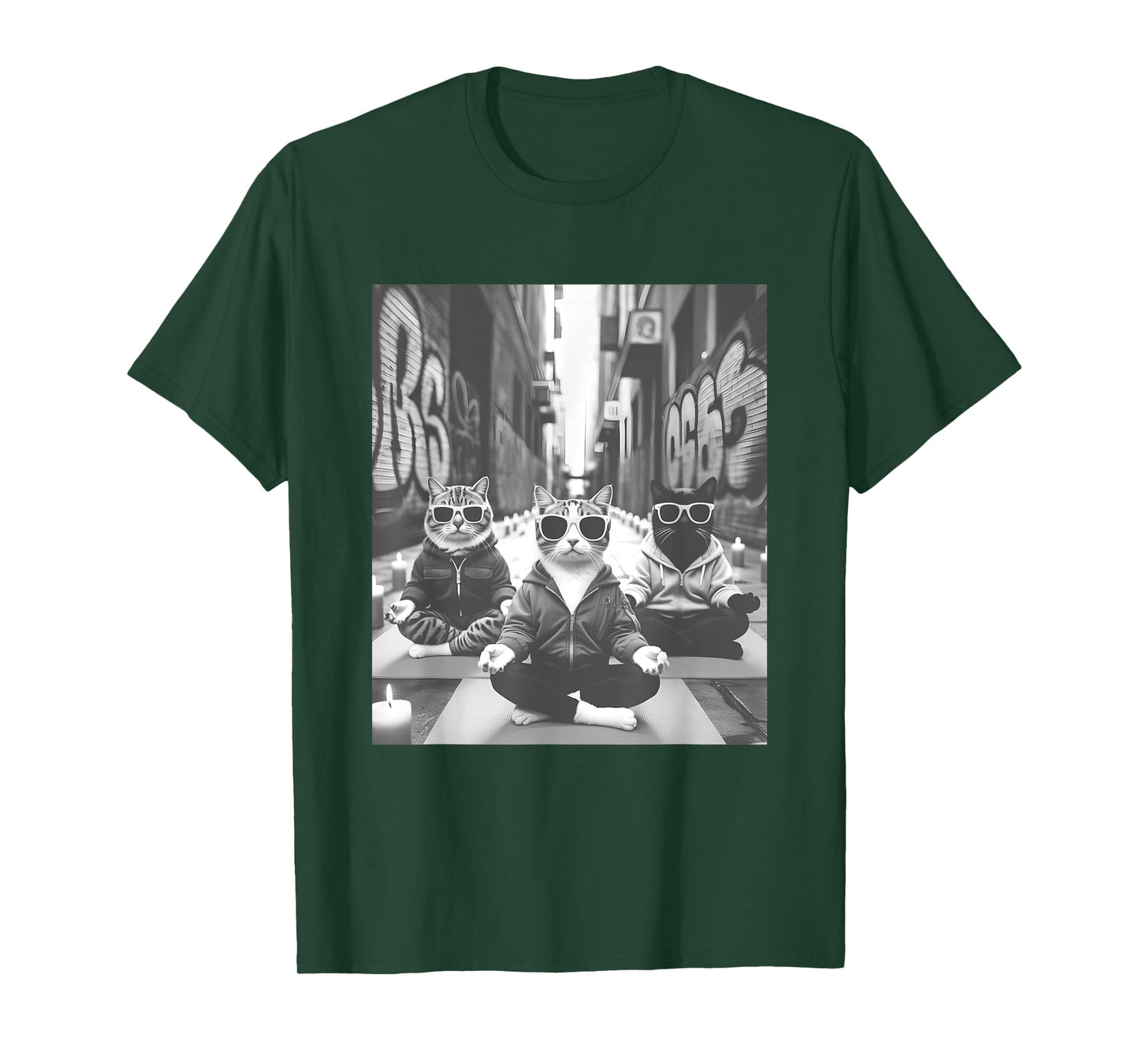 Cat Yoga Meditation T-Shirt