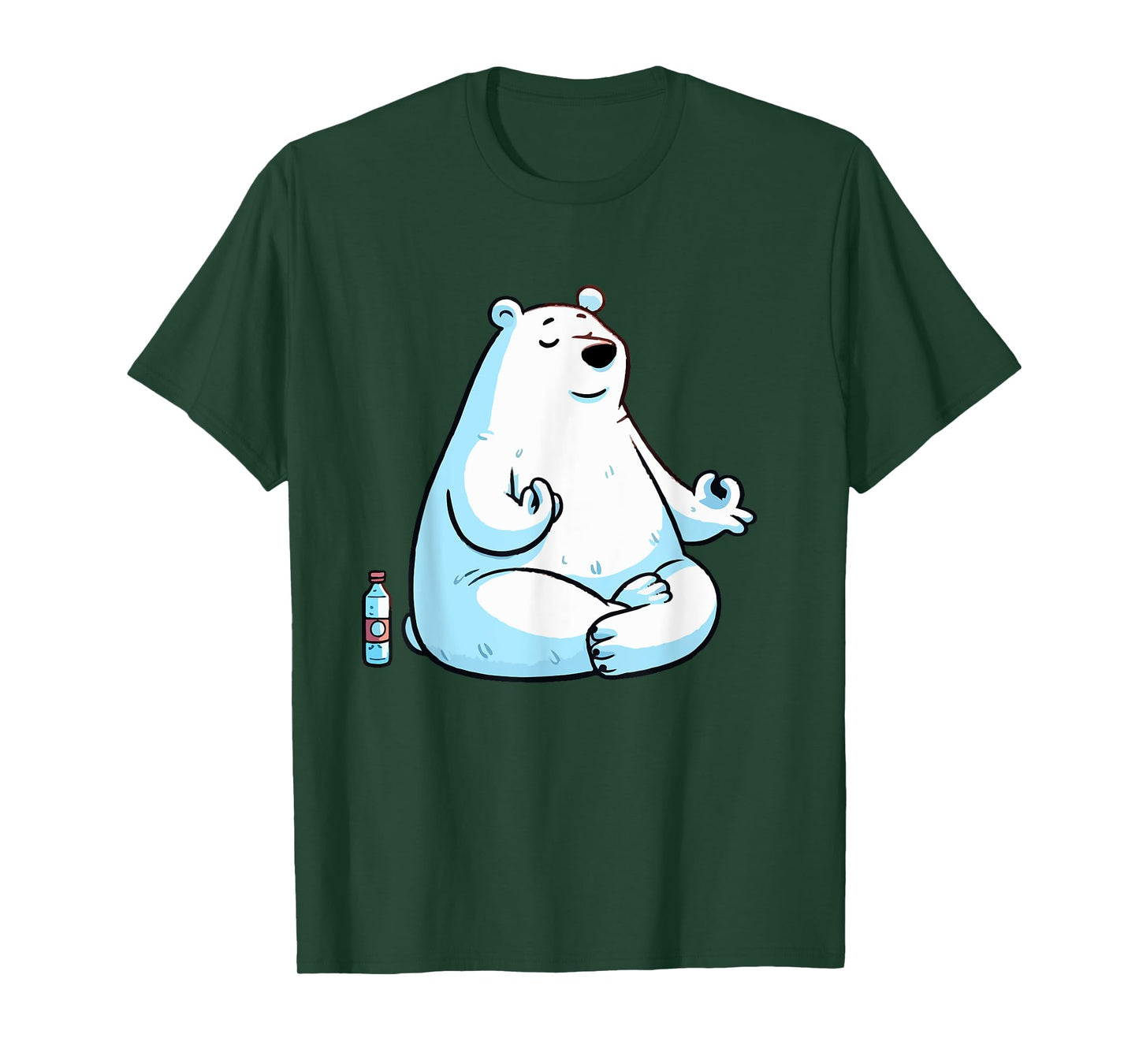 Meditation Polar Bear Yoga Pose Relaxing Animal T-Shirt