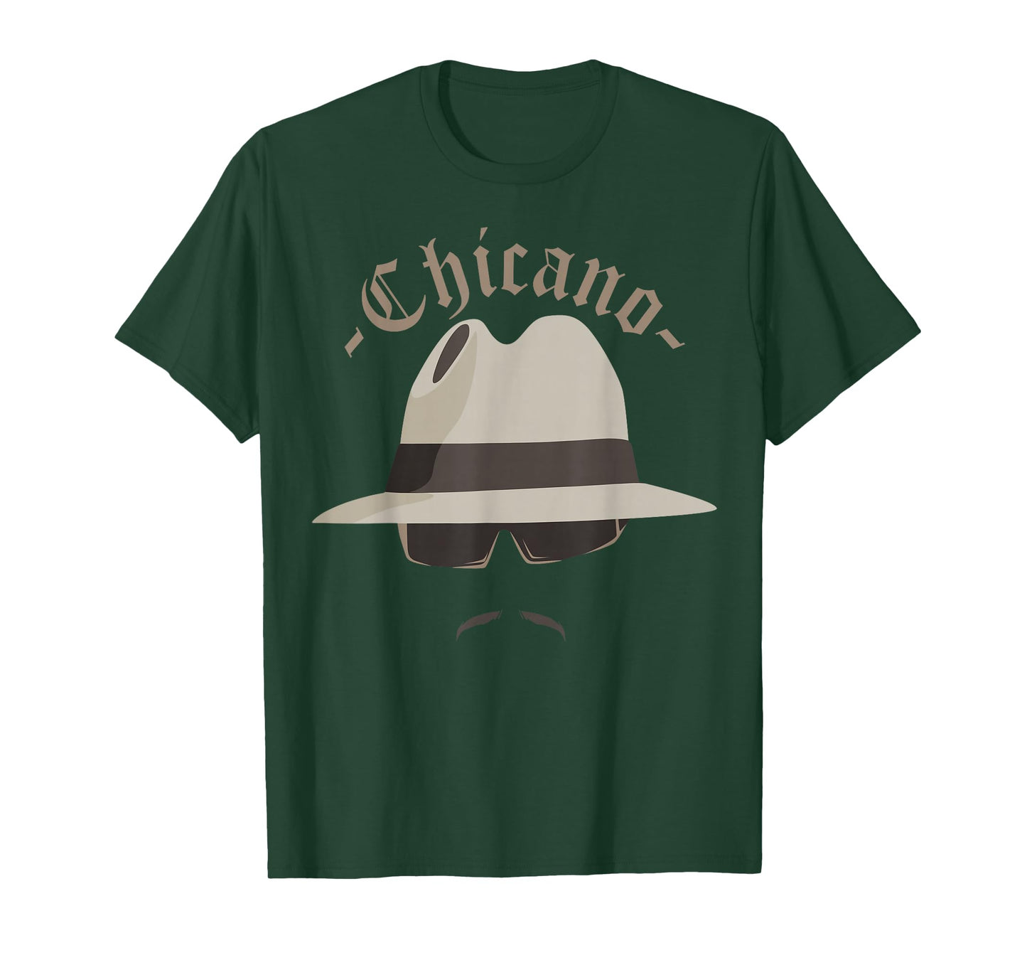 Lowrider Hat Chicano Moustache T-Shirt