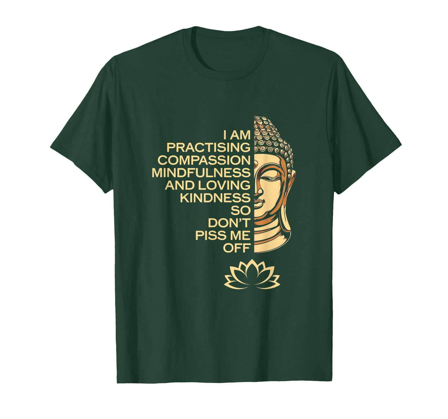 I am Practicing Mindfulness Compassion So Don't Piss Me Off T-Shirt