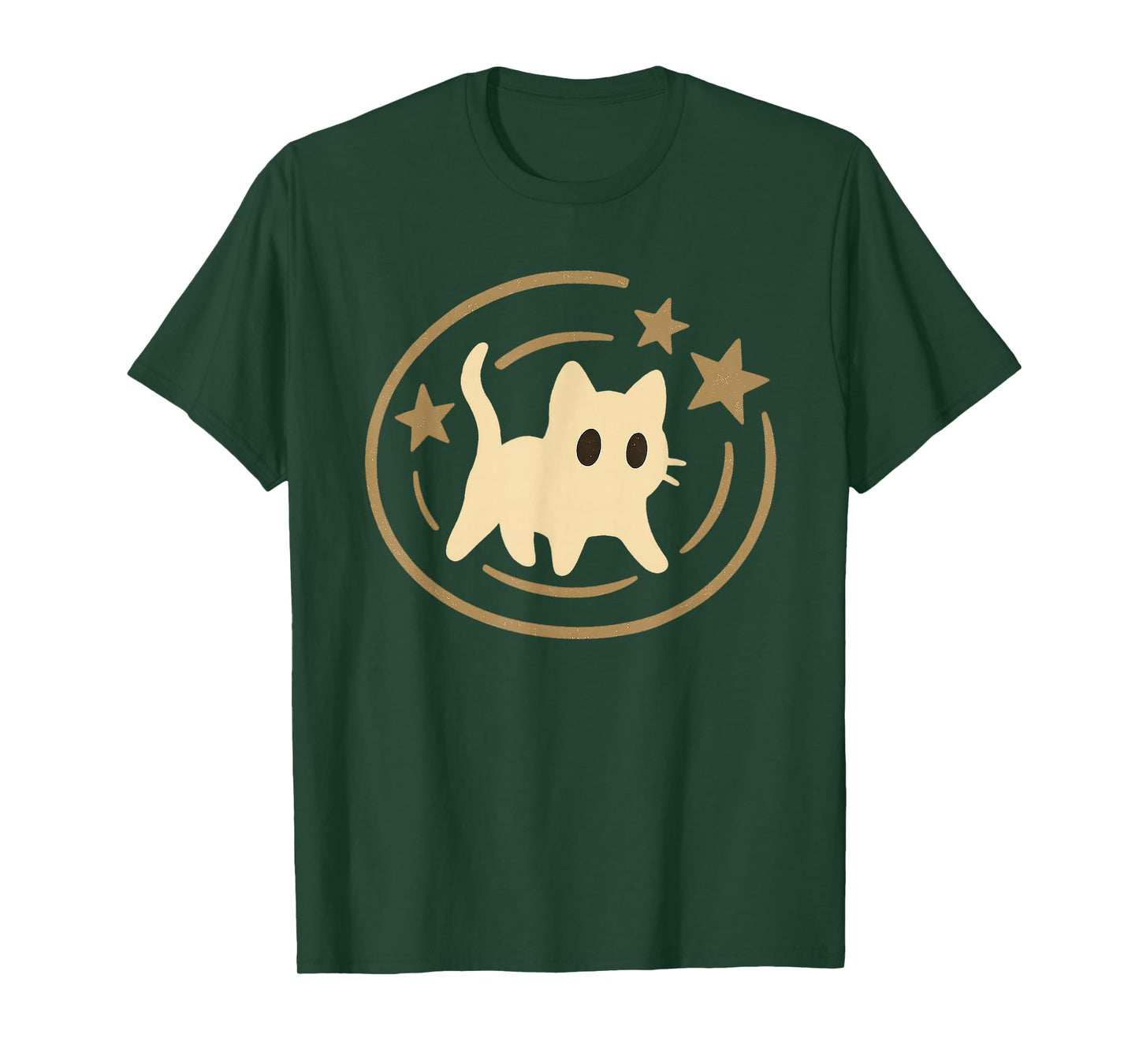 Retro 90s Y2K Scared Cat Cosmic Stars Gift for Men Women Kid T-Shirt