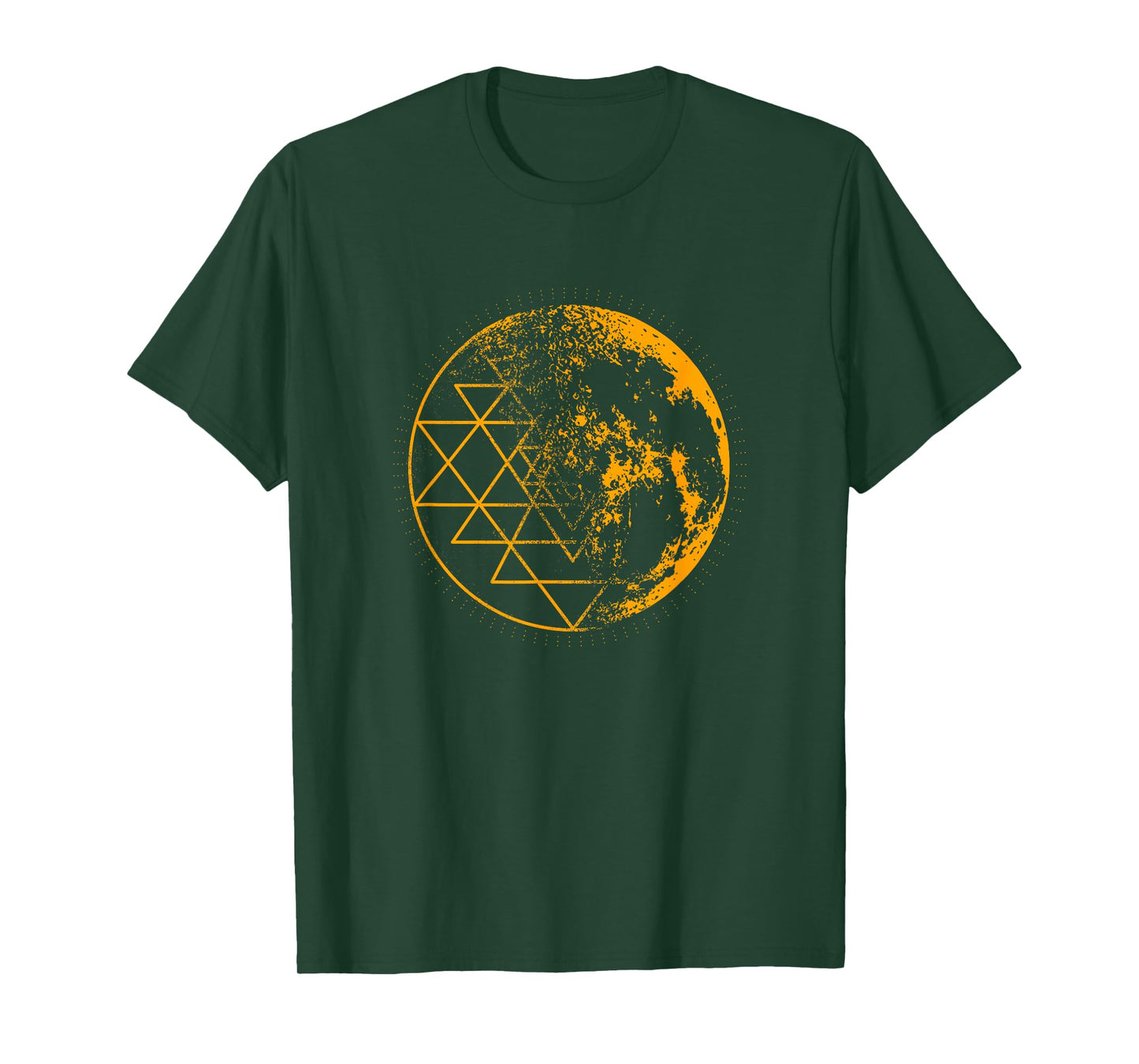 Metatron Cube Mandala Geometry Full Moon T-Shirt