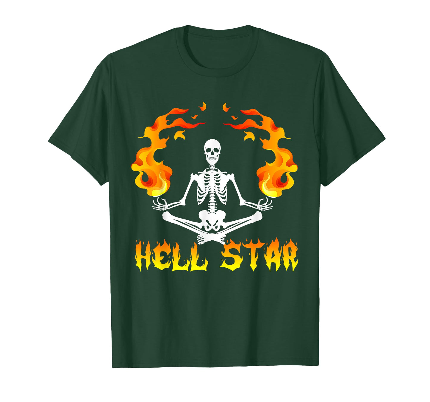 Skeletons Yoga become Hell Star T-shirt T-Shirt