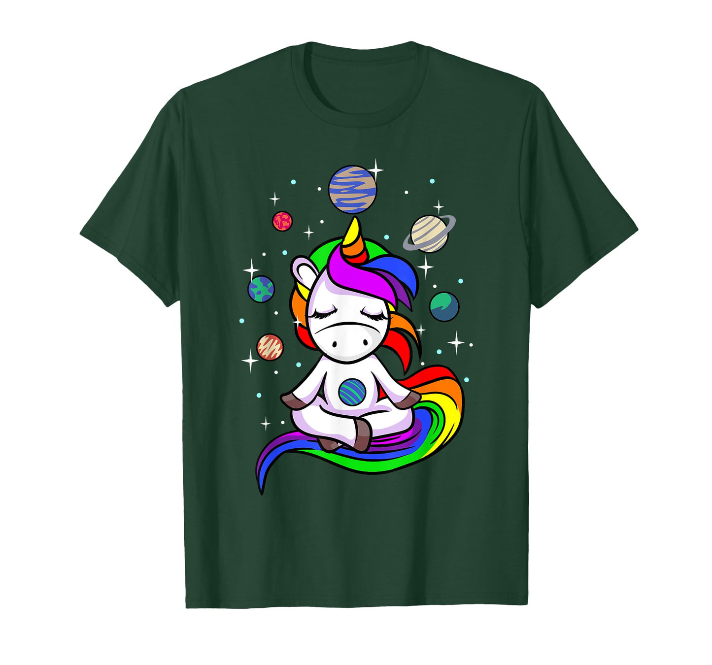 Meditating Unicorn | Buddhist Yoga Meditation Galaxy Space T-Shirt