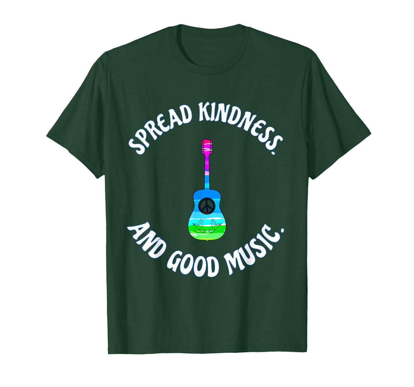 SPREAD KINDNESS AND GOOD MUSIC GUITAR LOVE T SHIRT T-Shirt