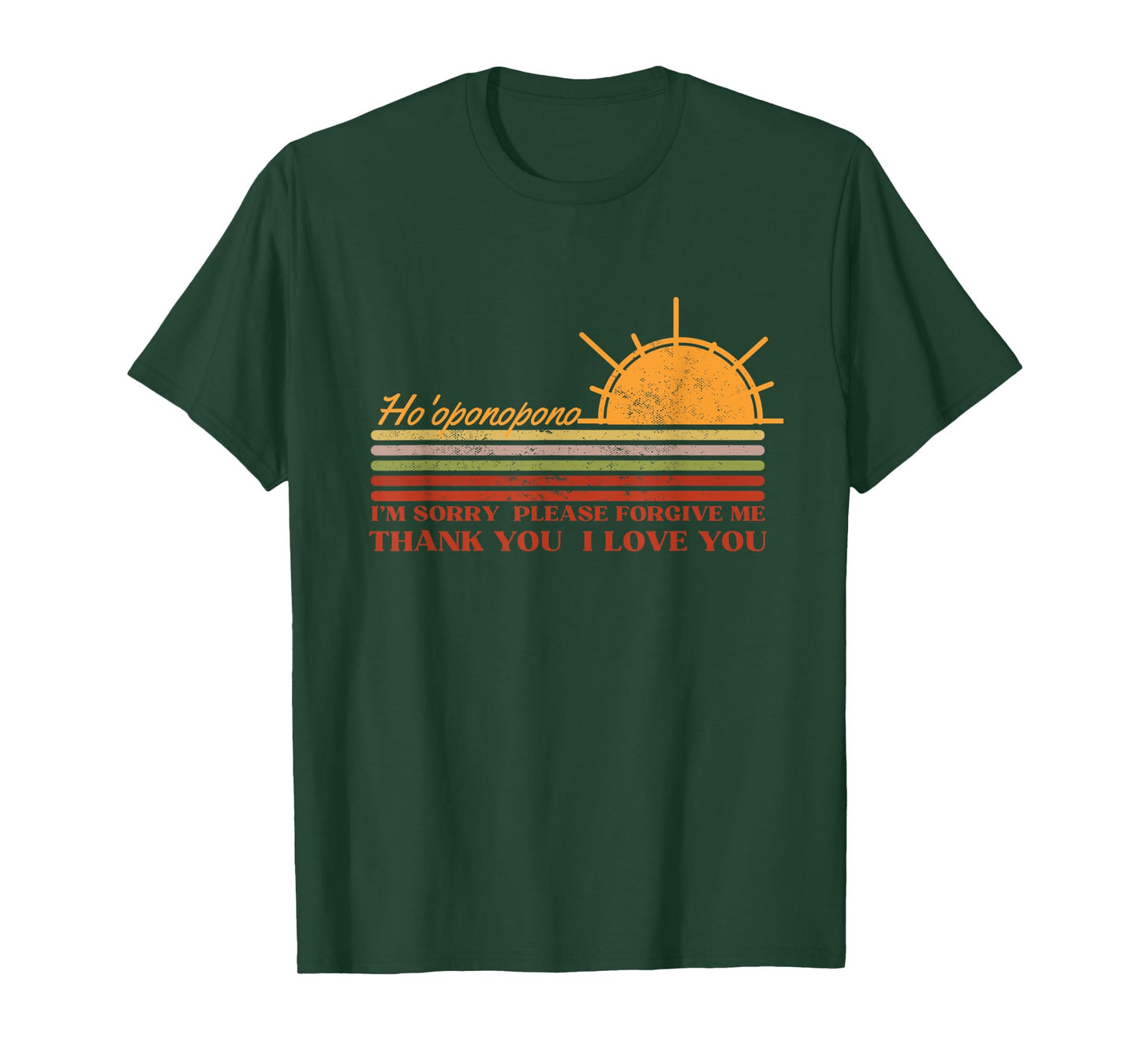 Ho'oponopono Hawaiian Prayer Meditations Yoga Sun Graphic T-Shirt