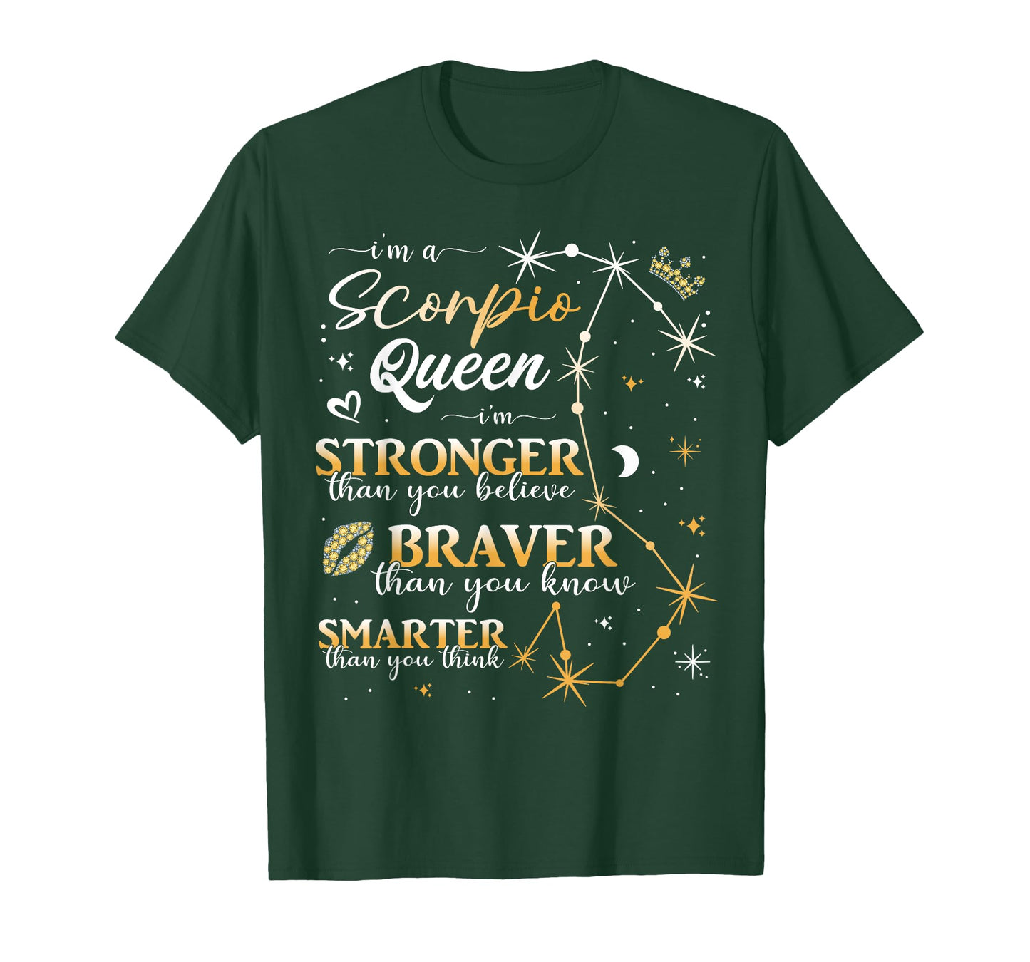 Scorpio Queen Scorpio Zodiac Sign Birthday Women Girls Lady T-Shirt