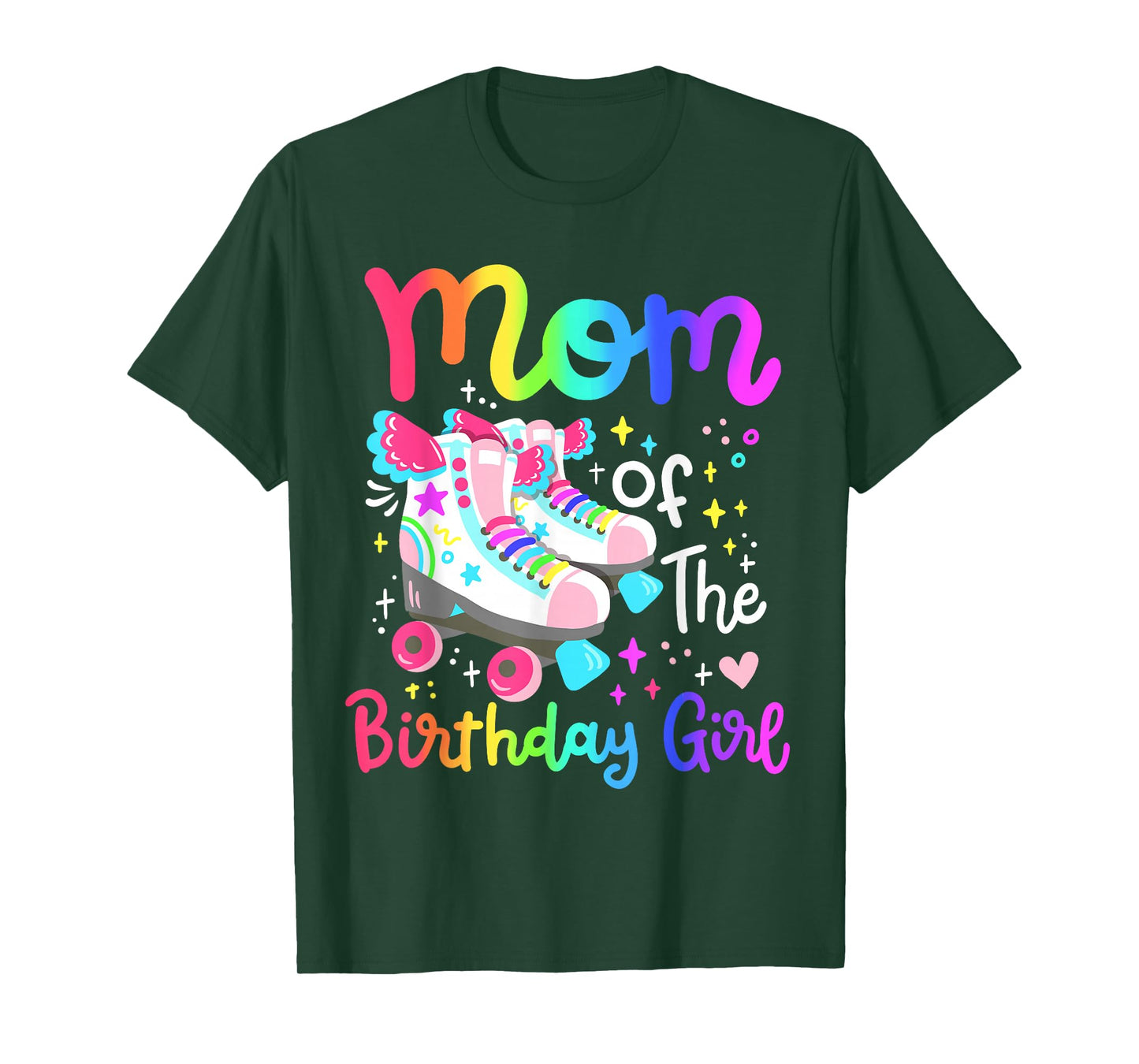 Mom of the Birthday Girl Skater Roller Skate Family Party T-Shirt