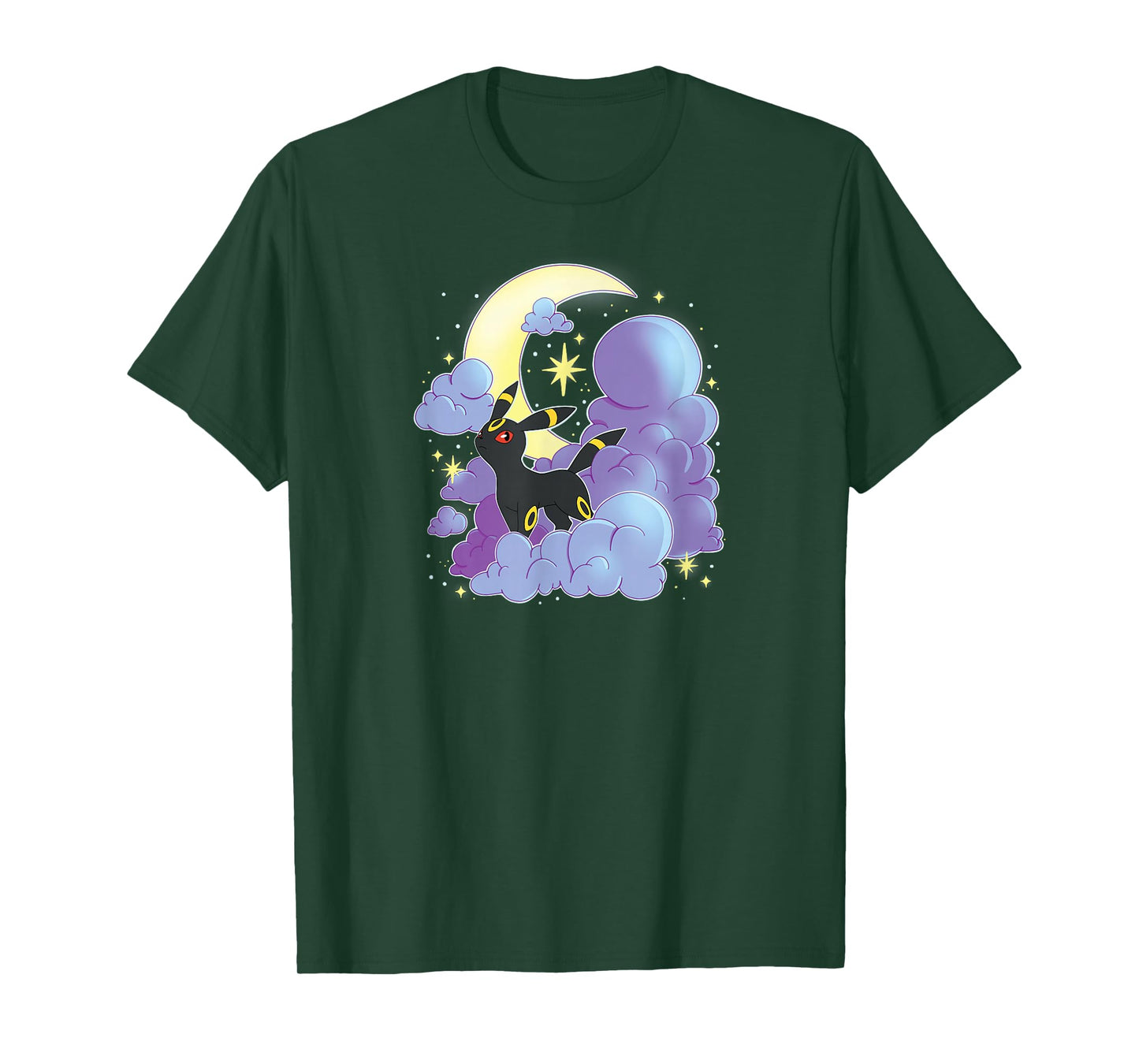 Pokémon - Umbreon Celestial Moon With Clouds T-Shirt