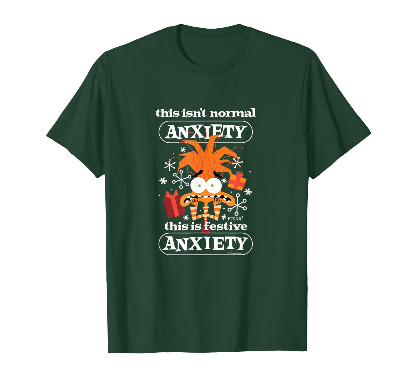 Inside Out 2 - Anxiety Festive Christmas T-Shirt