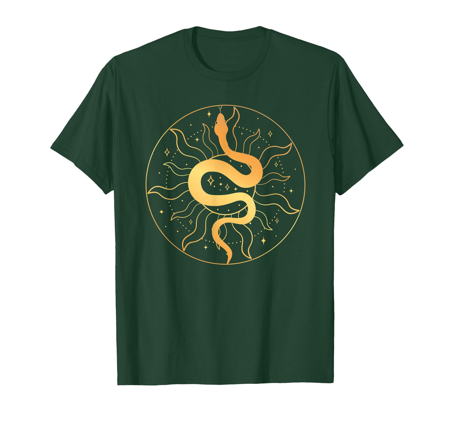 Sacred Geometry Art The Sun And Snake Occult Symbol T-Shirt