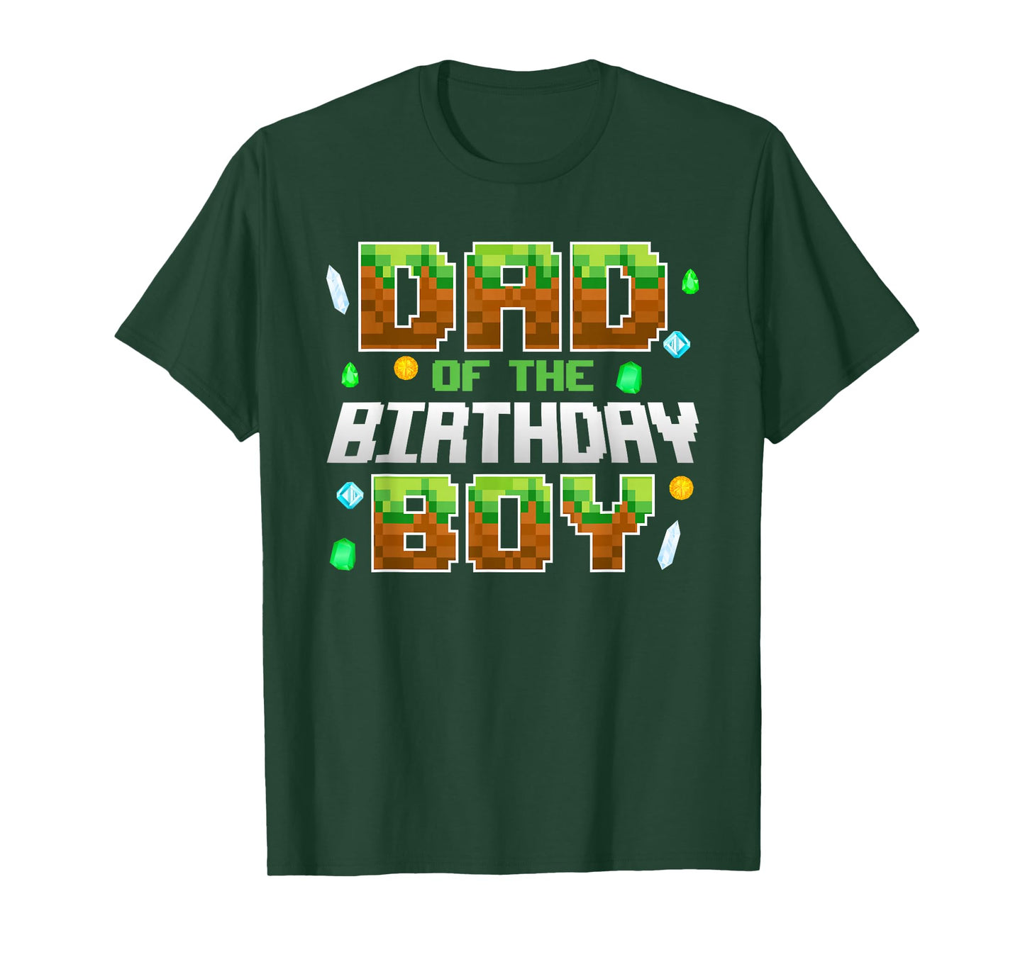 Dad Of The Birthday Boy Birthday Party Gamer Pixel Number T-Shirt