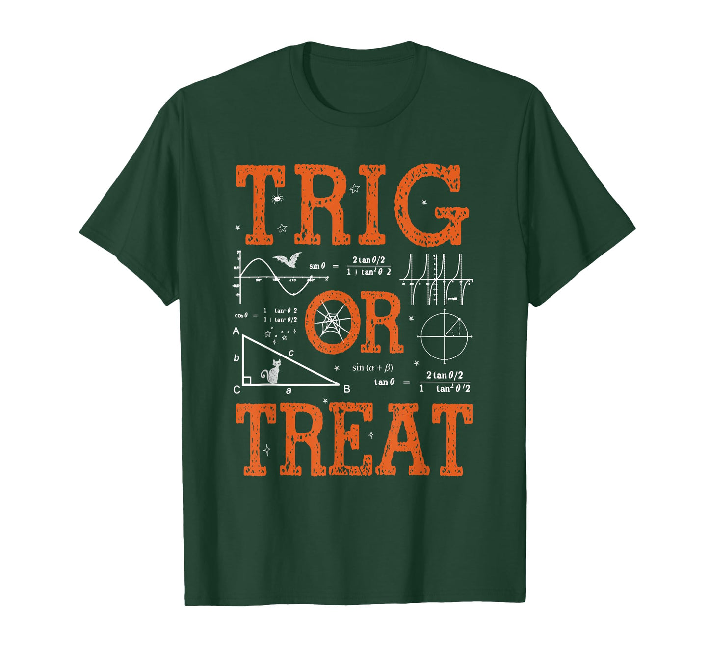 Funny Trig Or Treat Trigonometry Math Teacher Halloween T-Shirt