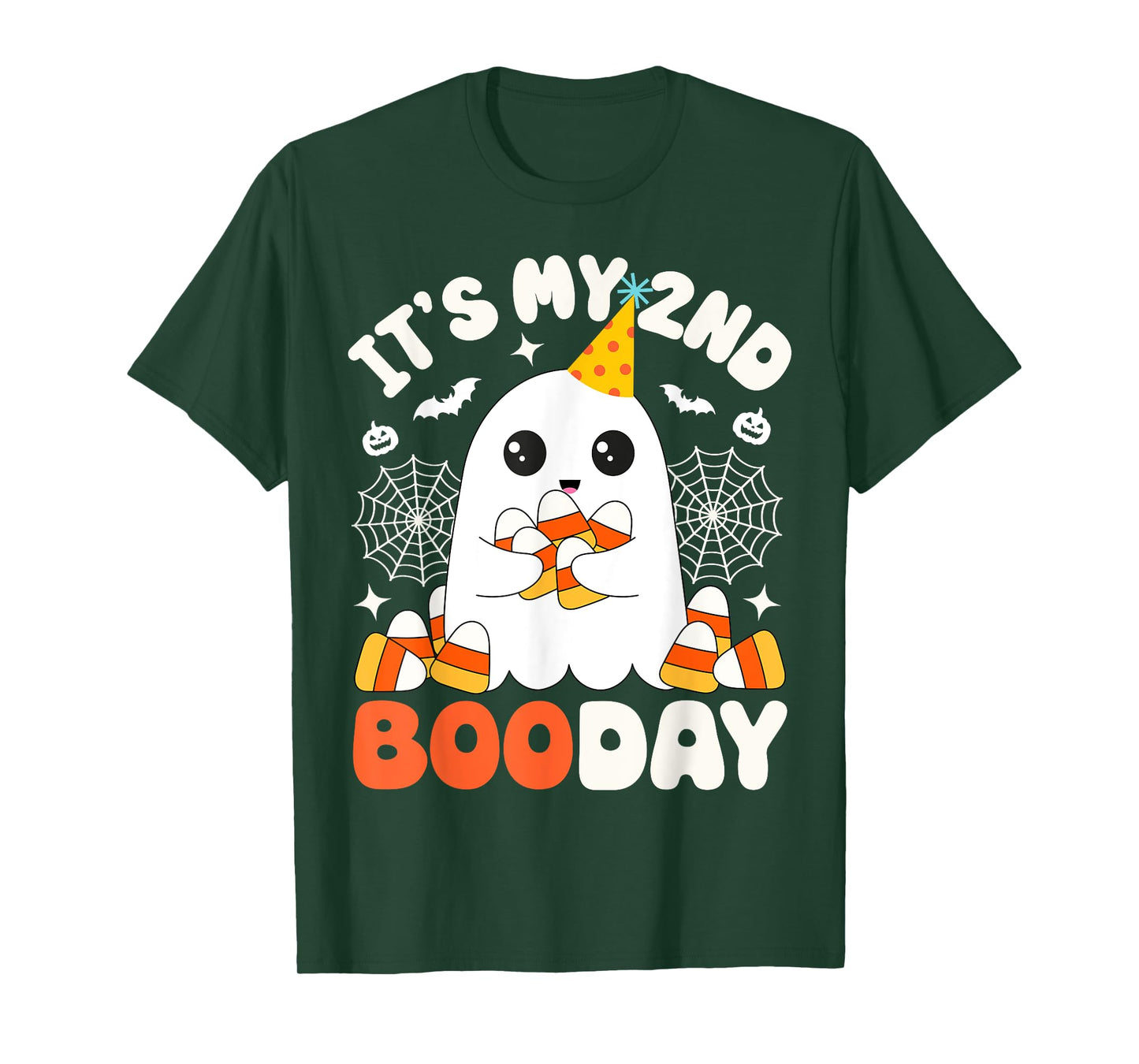It's My 2nd Boo Day, Funny Halloween Ghost 2nd Birthday Boy T-Shirt