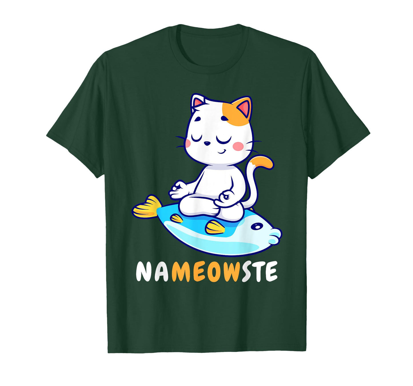 Yoga Cat Nameowste Meditation Zen Kitten Namaste Funny T-Shirt