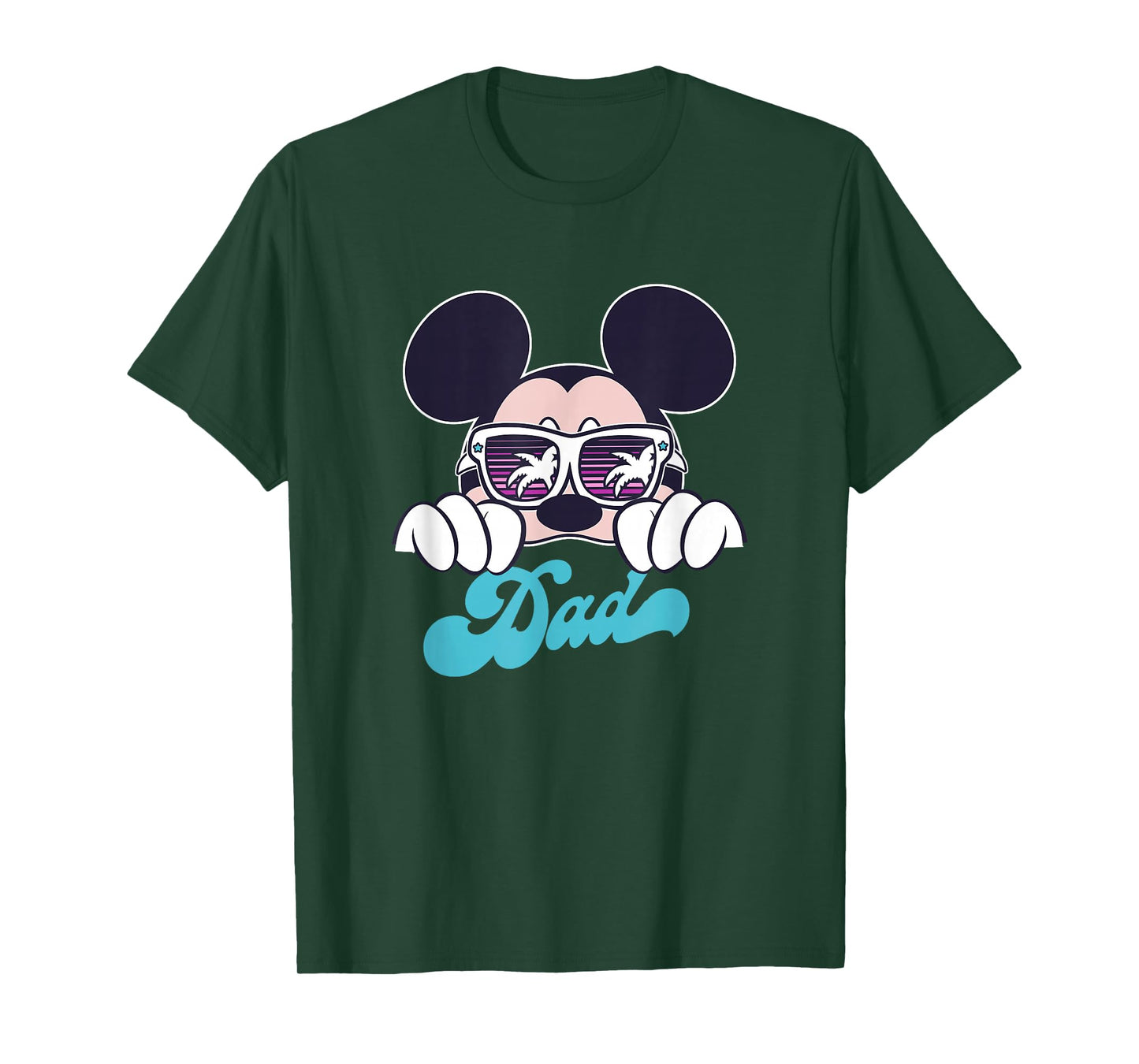 Disney Mickey And Friends Cool Mickey Summer Vibes Dad Logo T-Shirt