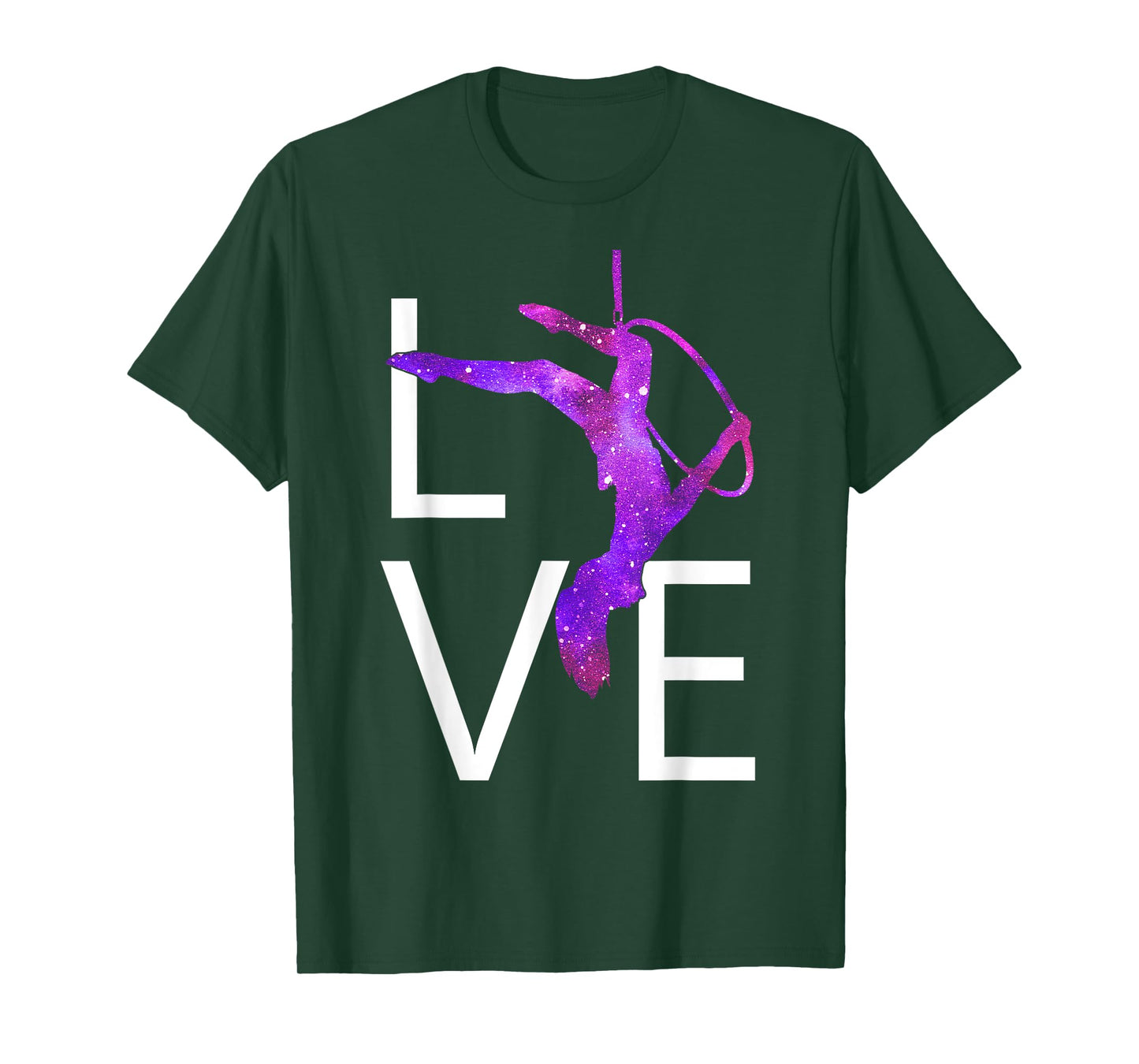 Aerial Hoop Aerial Yoga Aerialist Lyra Purple Love T-Shirt