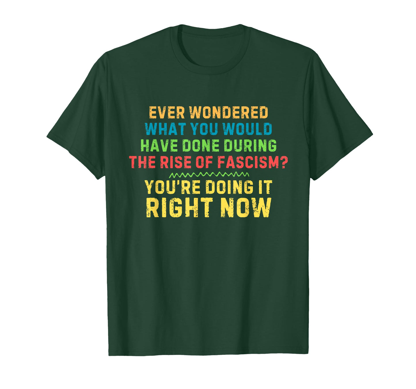 Resist Prevent Fascism Anti-Fascism Retro Quote T-Shirt