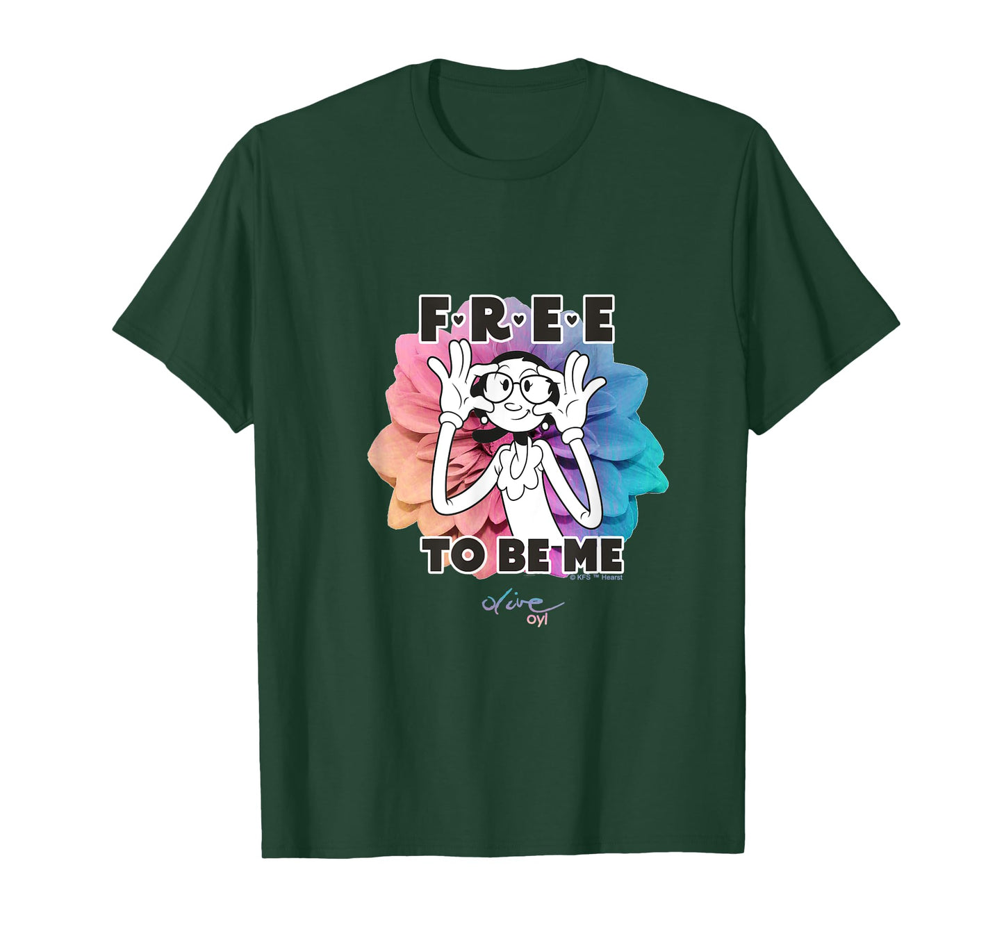 Olive Oyl's Express Yourself Collection "Free To Be Me" T-Shirt