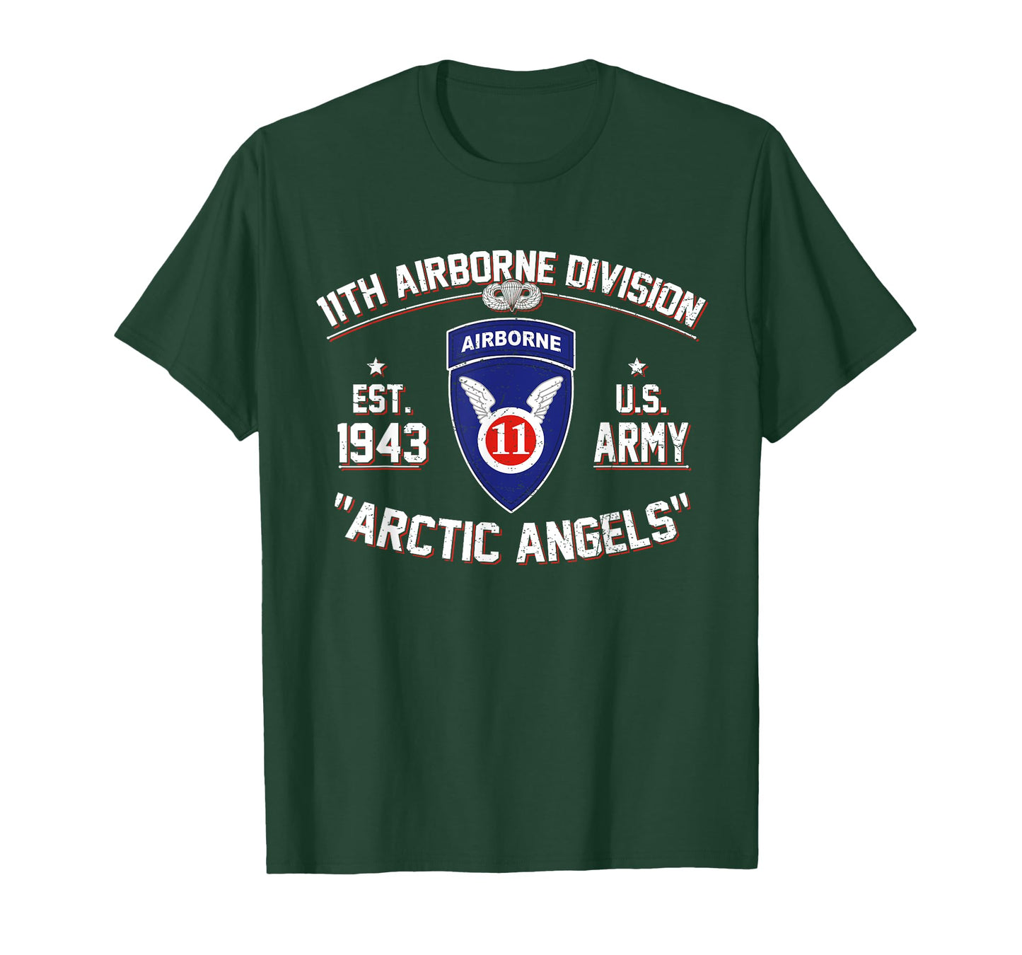 Proud 11th Airborne Division Arctic Angels US Paratrooper T-Shirt