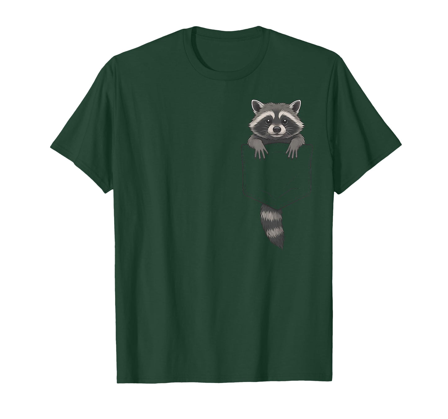 Cute Raccoon Pocket Funny Gifts For Men Women Kid T-Shirt