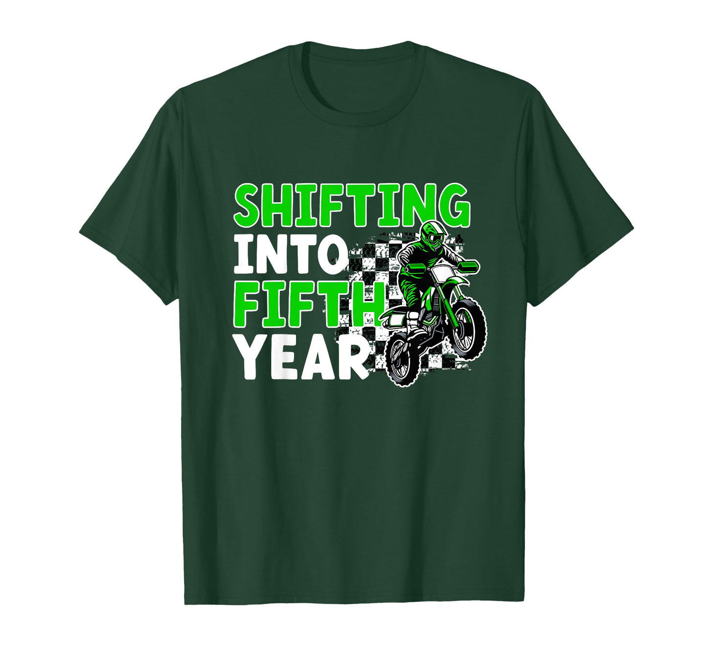 Kids 5th Dirt Bike Birthday Party 5 Year Old Dirt Biker T-Shirt