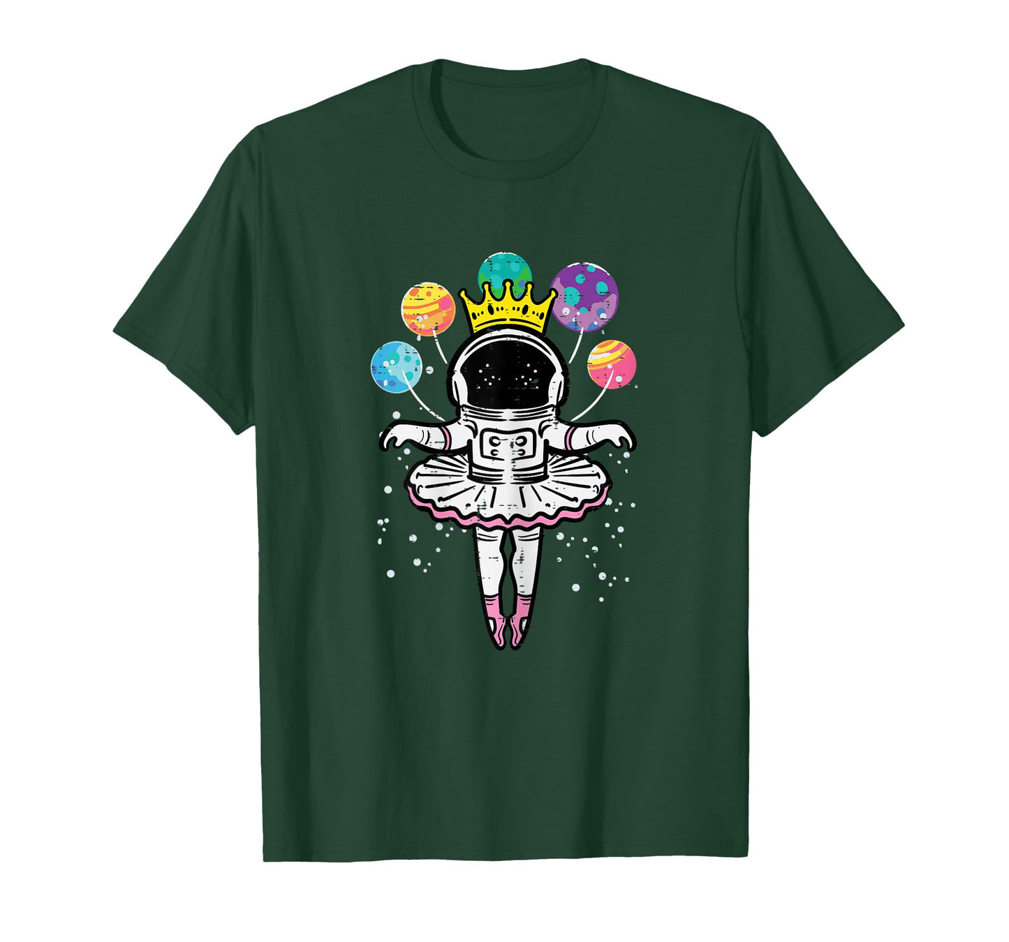Astronaut Ballerina Space Ballet Women Girls Kids Toddler T-Shirt
