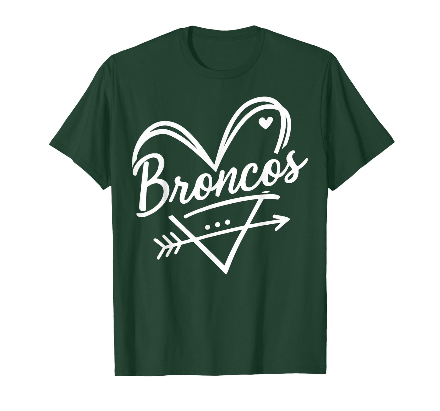 Vintage Broncos Heart Gift for Men Women Kid Boy Girl T-Shirt