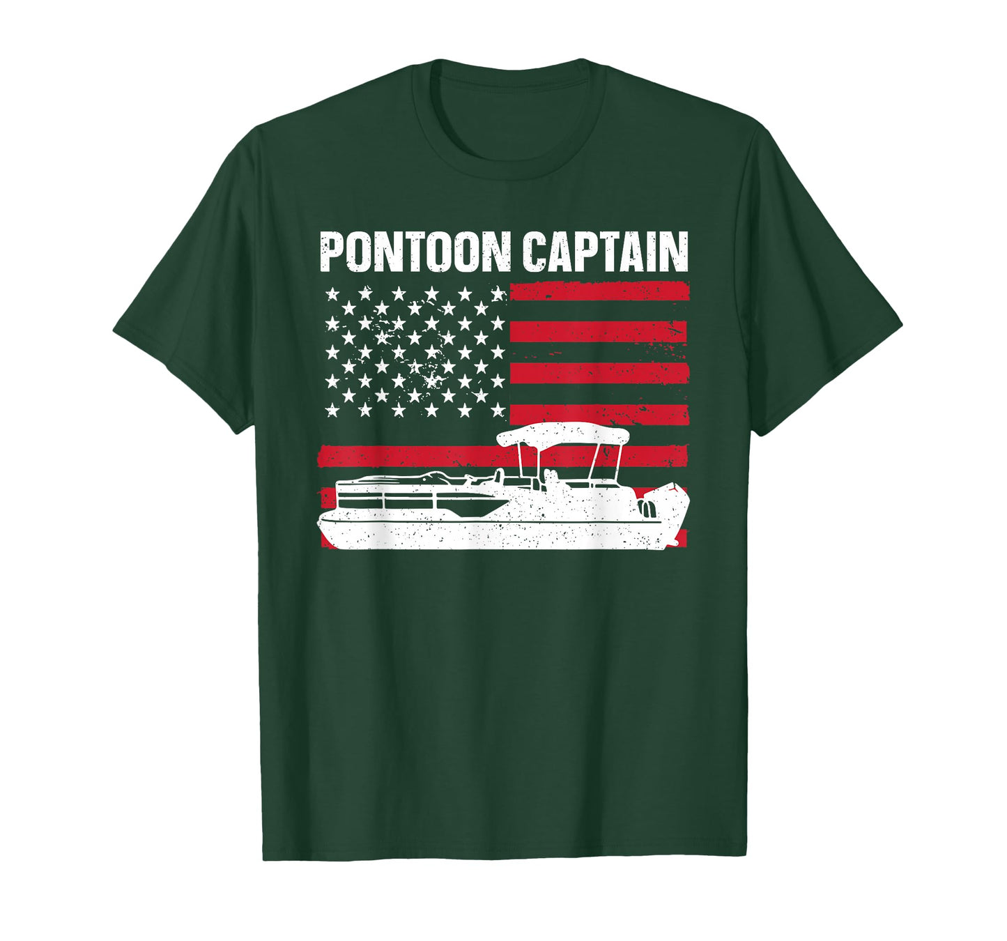 Cool Pontoon Captain Art For Men Women Pontoon Boat Captain T-Shirt
