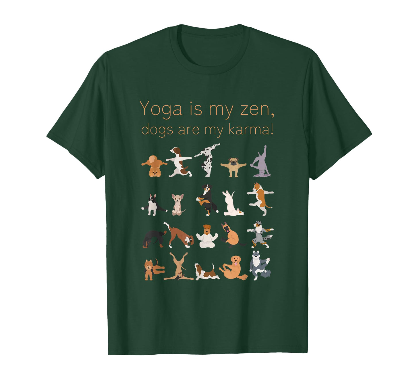 Yoga Zen Dogs Karma For Dog and Yoga Lovers T-Shirt