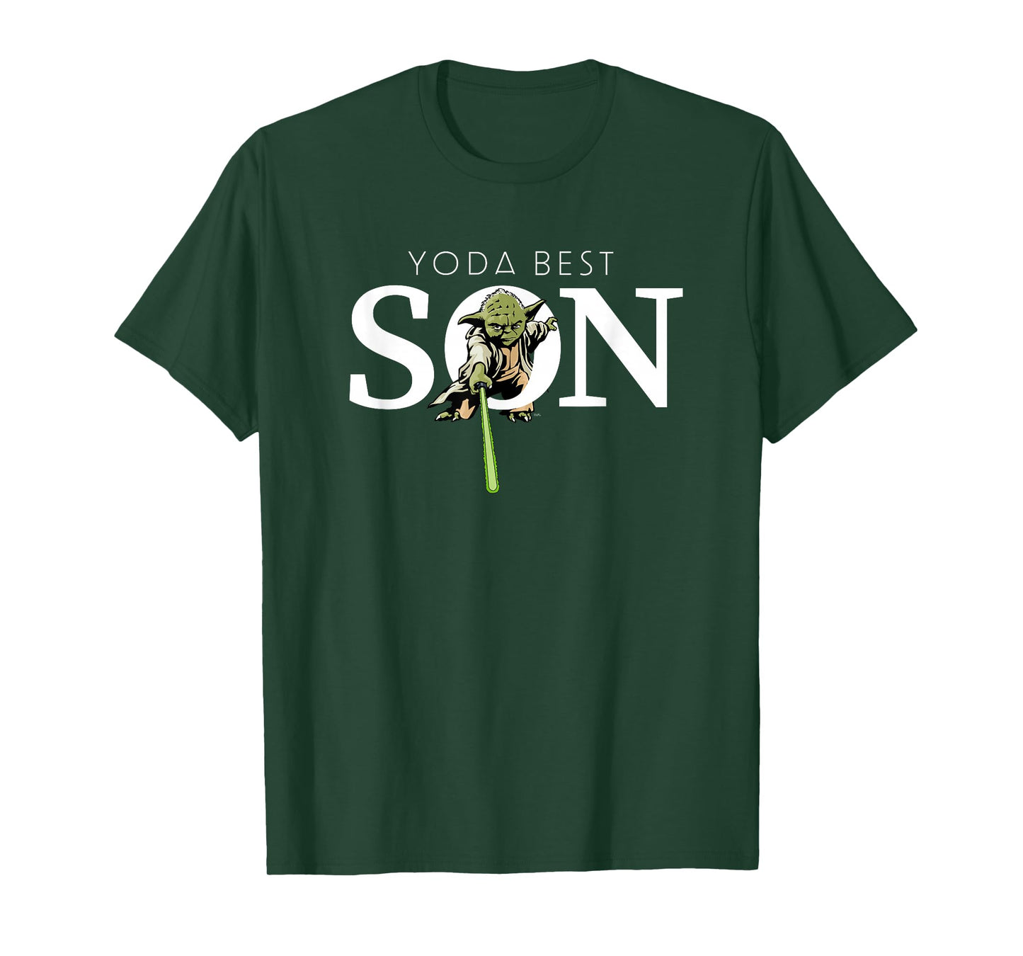 Star Wars Yoda Best Son Lightsaber Gift for Family T-Shirt
