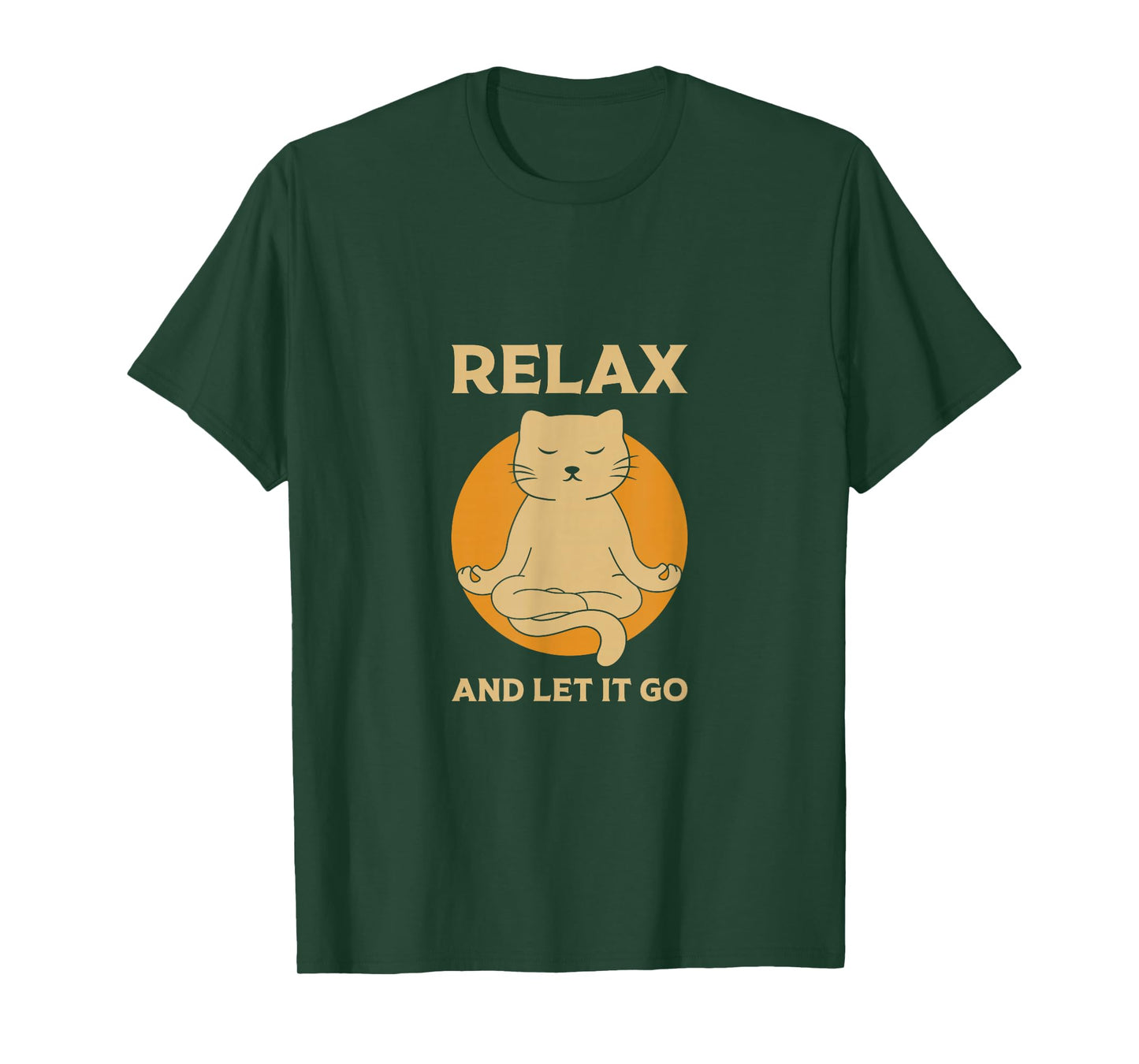 Funny cat Graphic Yoga Zen meditation t-shirt T-Shirt
