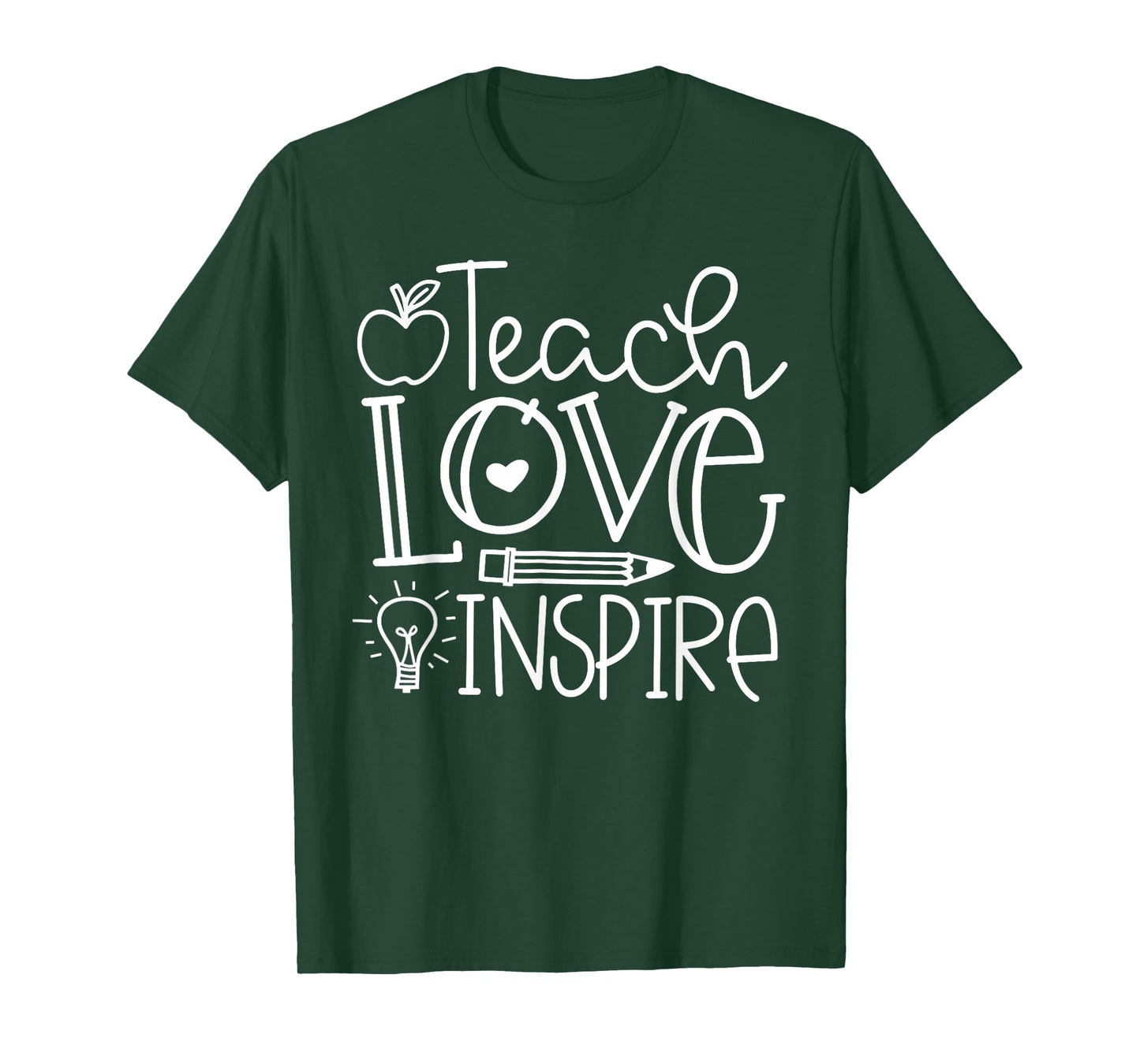 Teach Love Inspire Retro Teacher Kids Back To School T-Shirt
