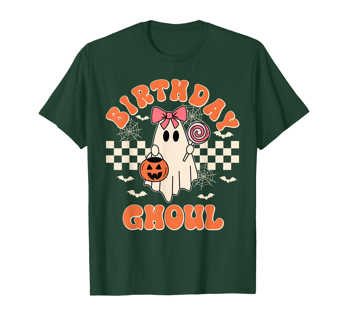 Birthday Ghoul Spooky Season Groovy Halloween Kids Girls T-Shirt