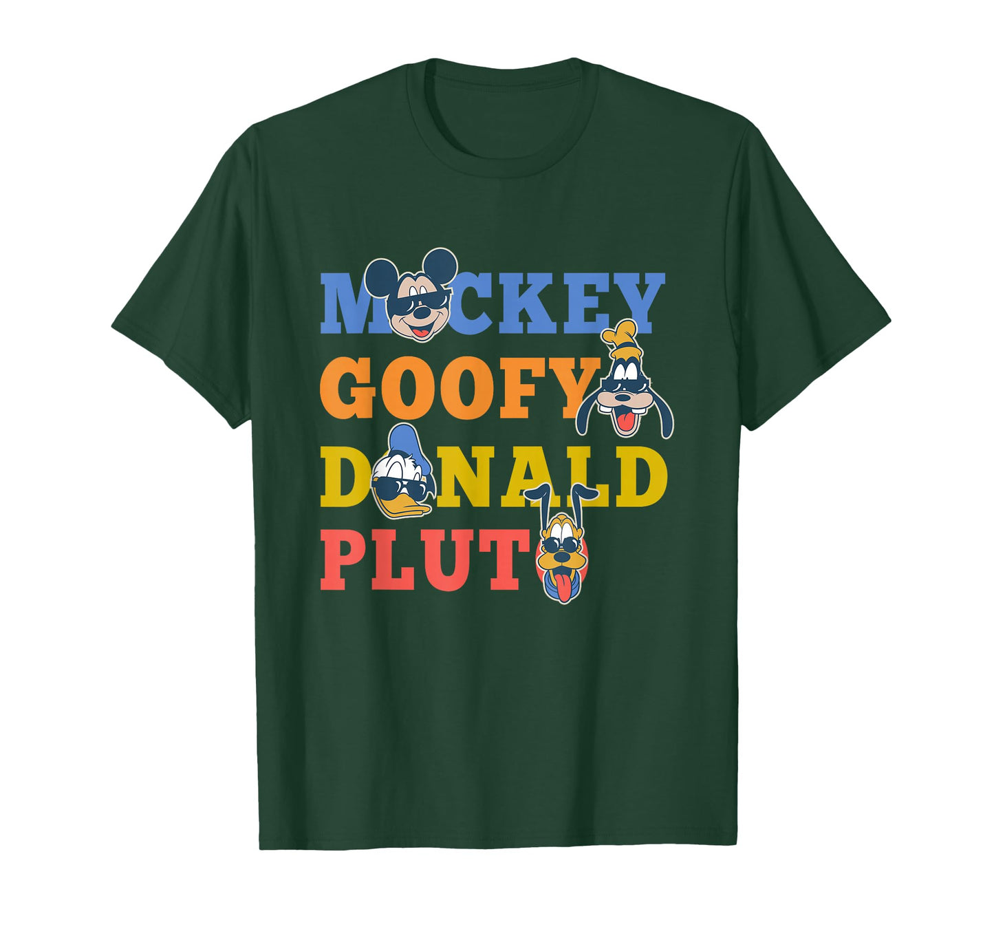 Disney Mickey and Friends Mickey Goofy Donald Pluto Family T-Shirt