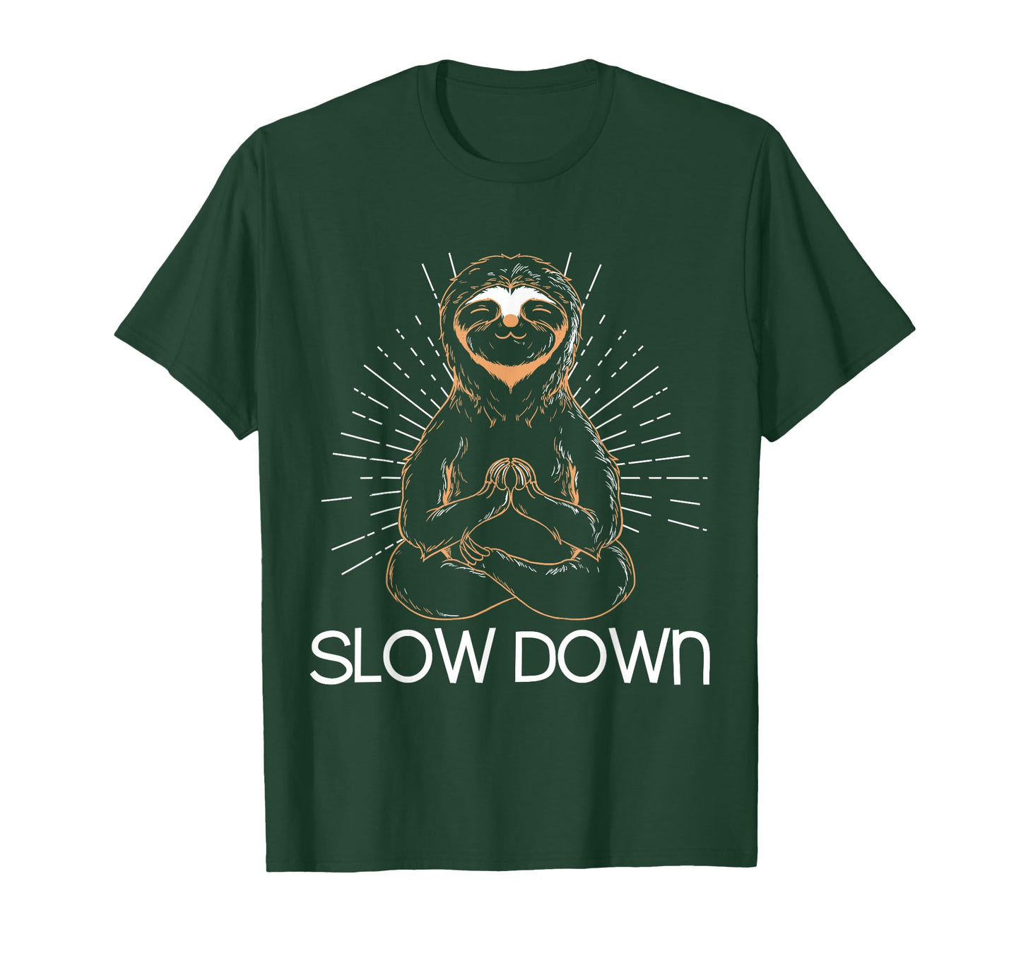 Meditating Sloth Slow Down Funny Yoga T-Shirt