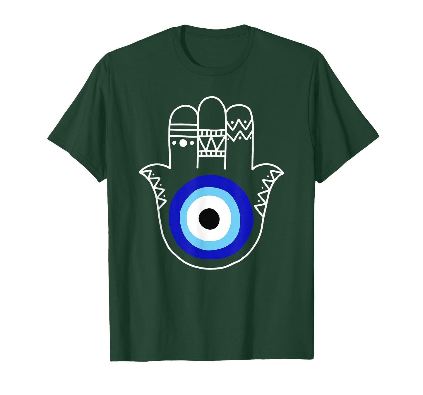 Hand of Hamsa Evil Eye Curse Protection Nazar Mati Evil Eye T-Shirt